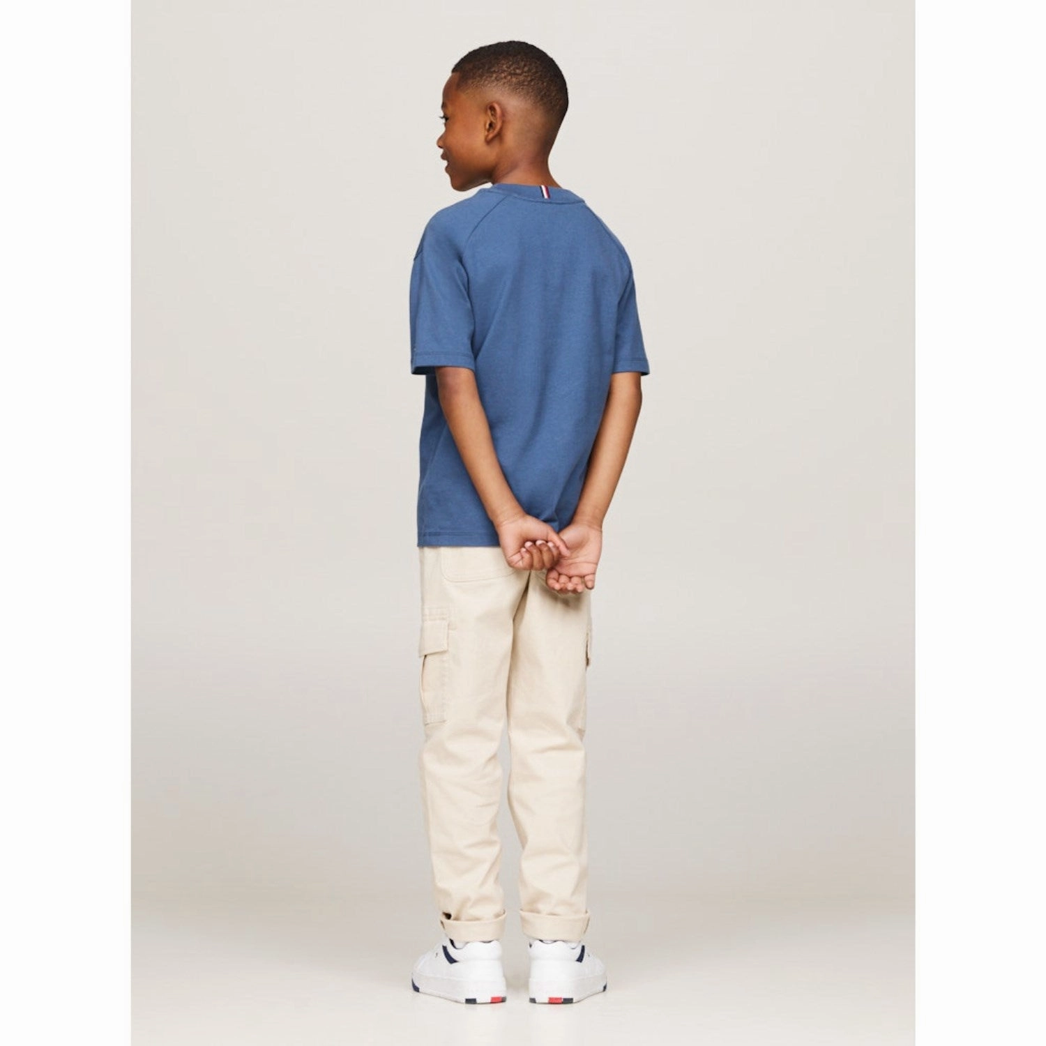 Tommy Hilfiger Aegean Sea Varsity Embroidery Tee Ss Floral Print Comfy Apparel