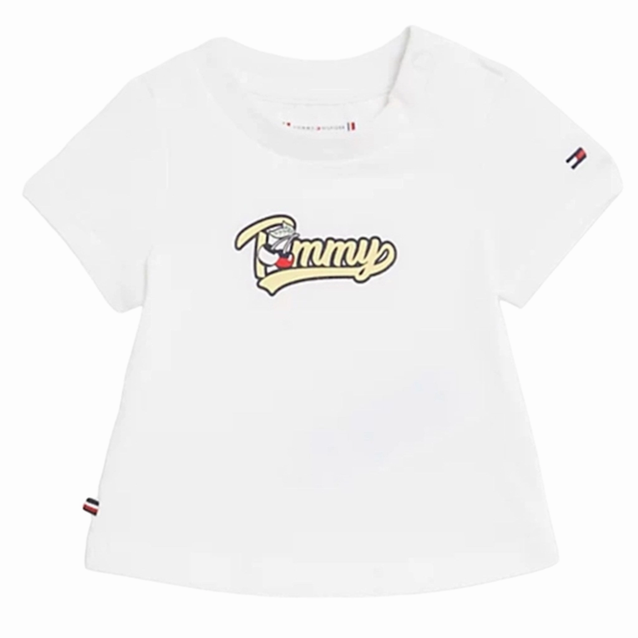 Soft Breathable Stylish Day Wear Tommy Hilfiger Baby Cherry Tommy T-shirt White