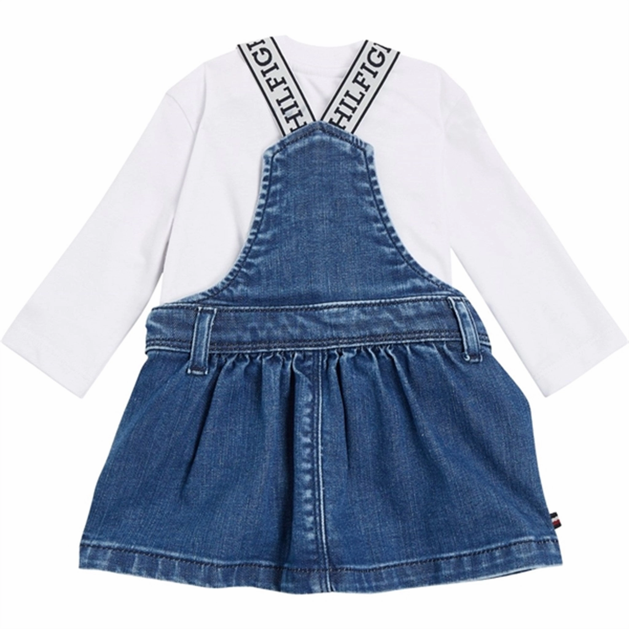Tommy Hilfiger Baby Denim Dungaree S?t Denim Medium Sleek Comfort