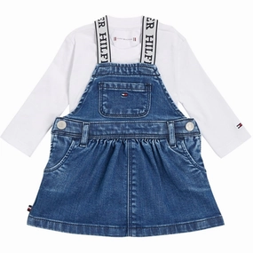 Tommy Hilfiger Baby Denim Dungaree S?t Denim Medium Minimal Core