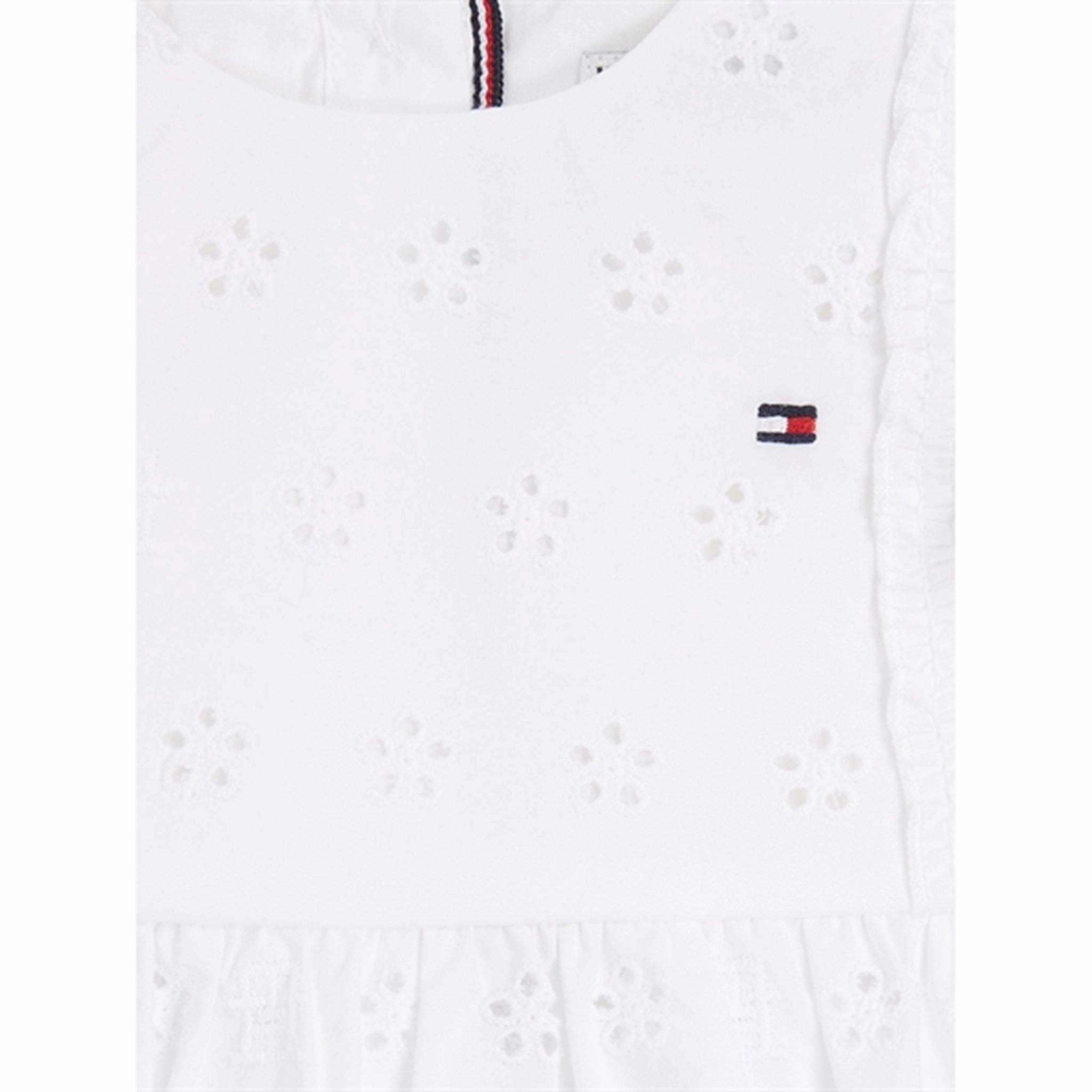 Wrap-Style Cocktail-Party Tommy Hilfiger Baby Embroidery Dress White