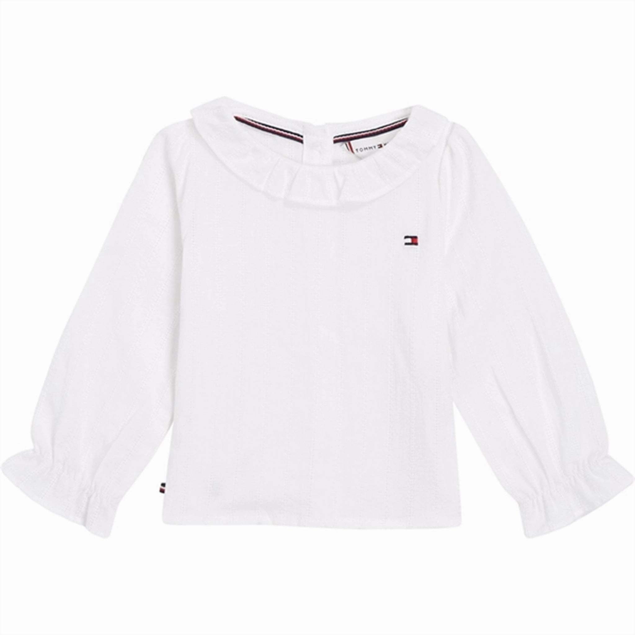 Zip Front Tommy Hilfiger Baby Lace Boluse Ancient White