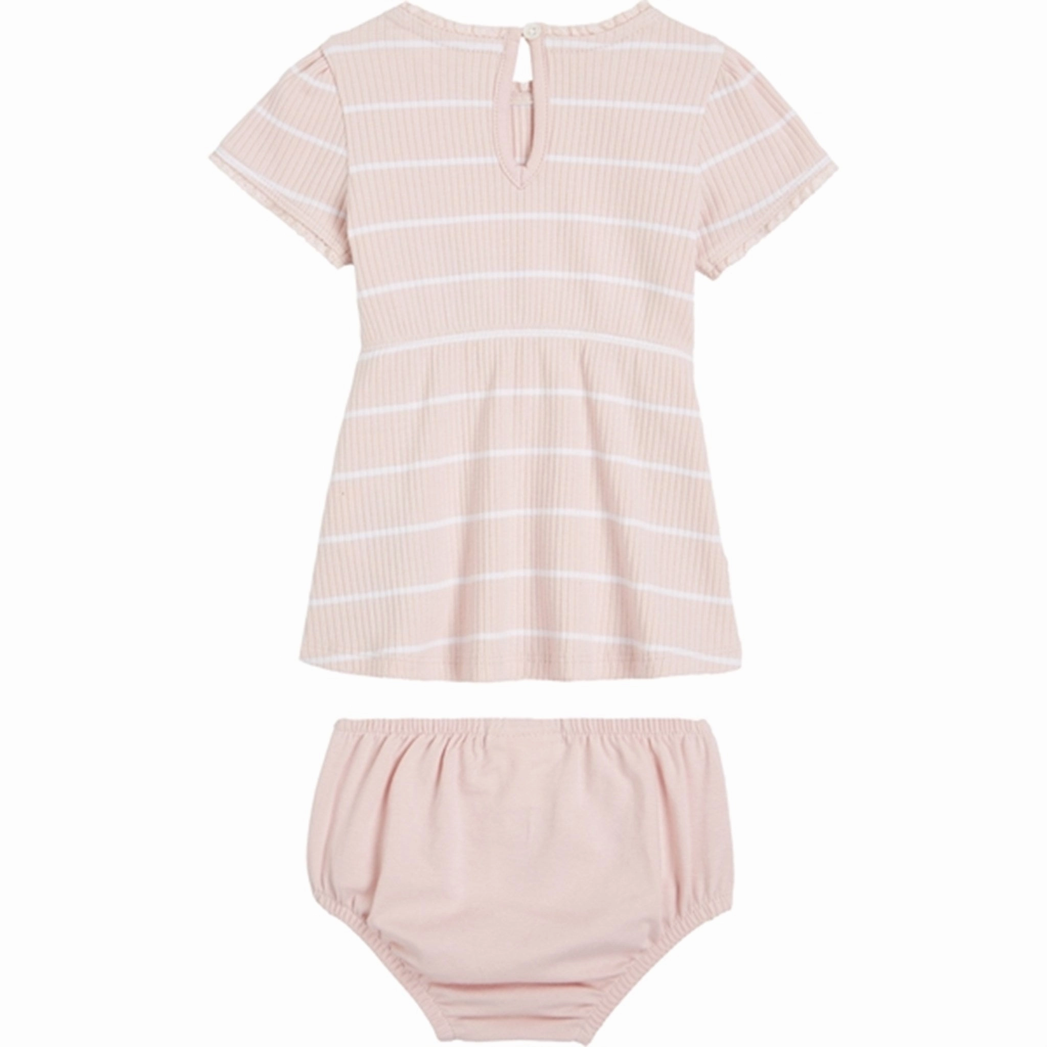 Tommy Hilfiger Baby Striped Rib Dress Whimsy Pink / White Stripe Fall Mood