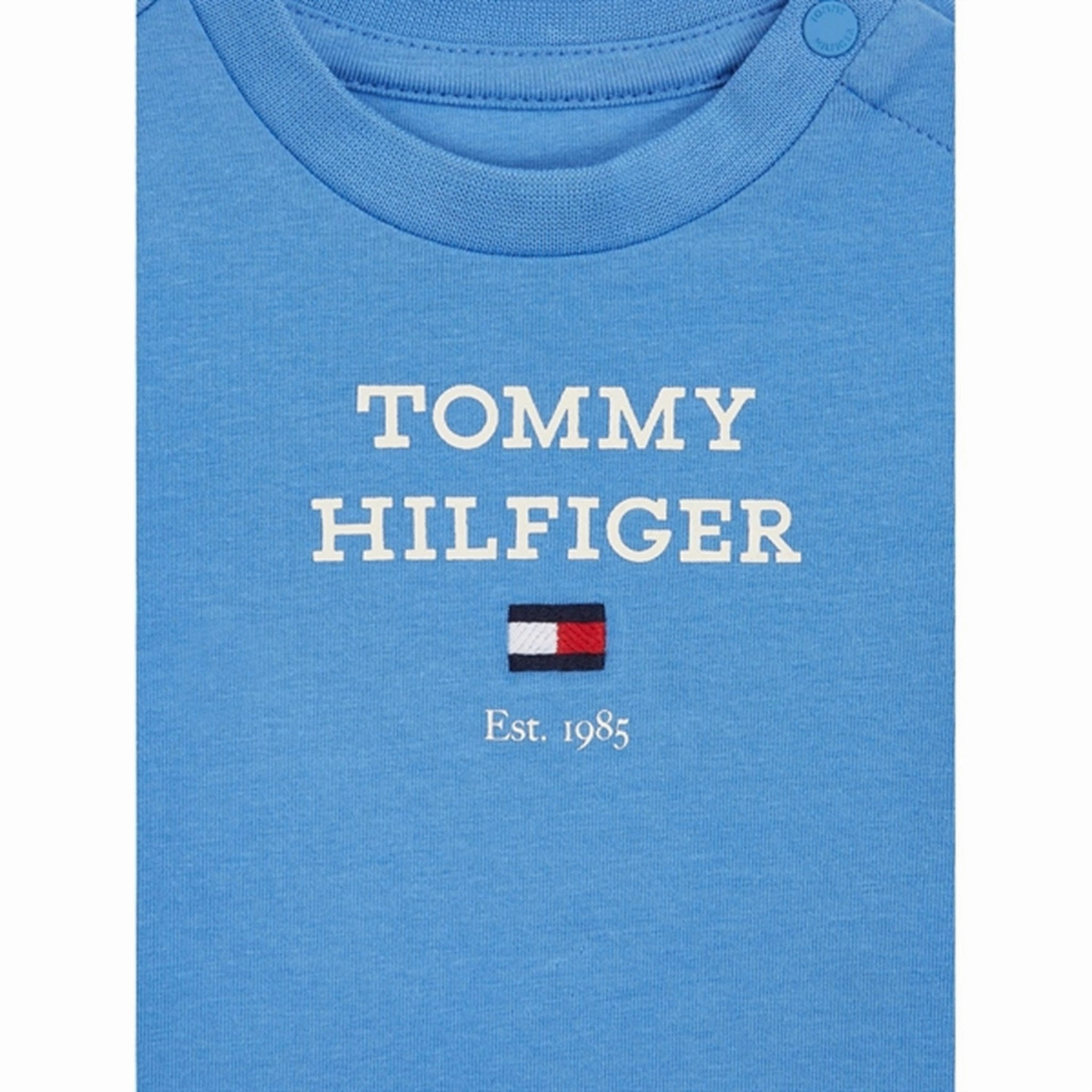 Tommy Hilfiger Baby Th Logo Blouse Blue Spell Hooded Neckline