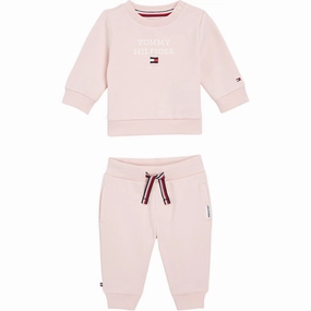 Tommy Hilfiger Baby Th Logo Set Whimsy Pink Moisture Control Lining