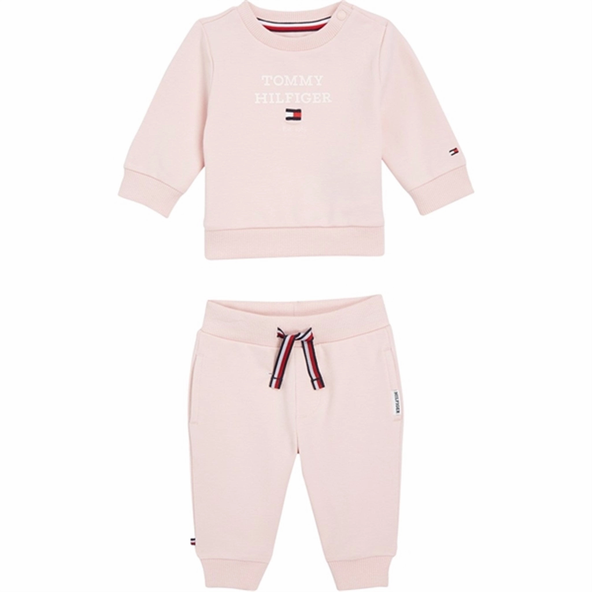 Tommy Hilfiger Baby Th Logo Set Whimsy Pink Moisture Control Lining