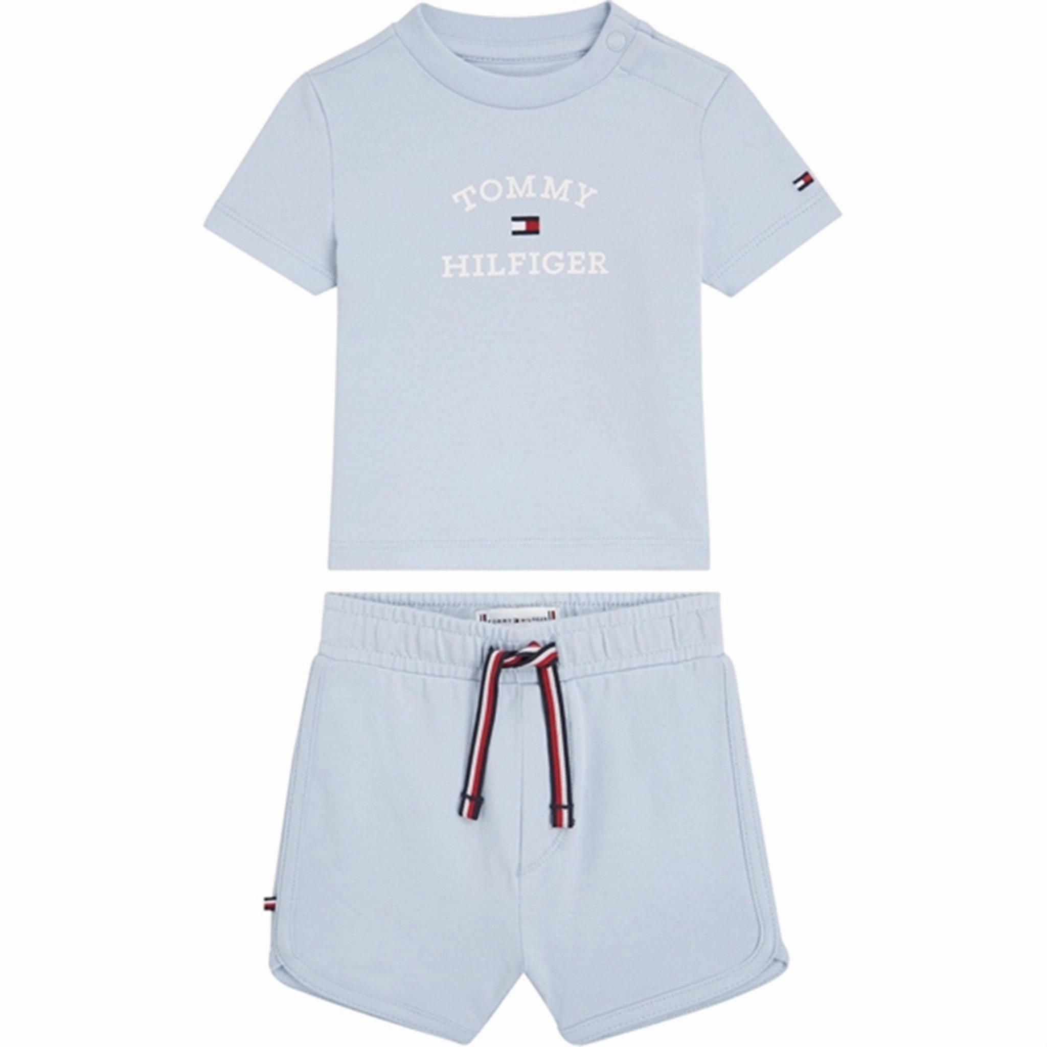 Tommy Hilfiger Baby Th Logo Shorts Set Breezy Blue school wear Classic Style