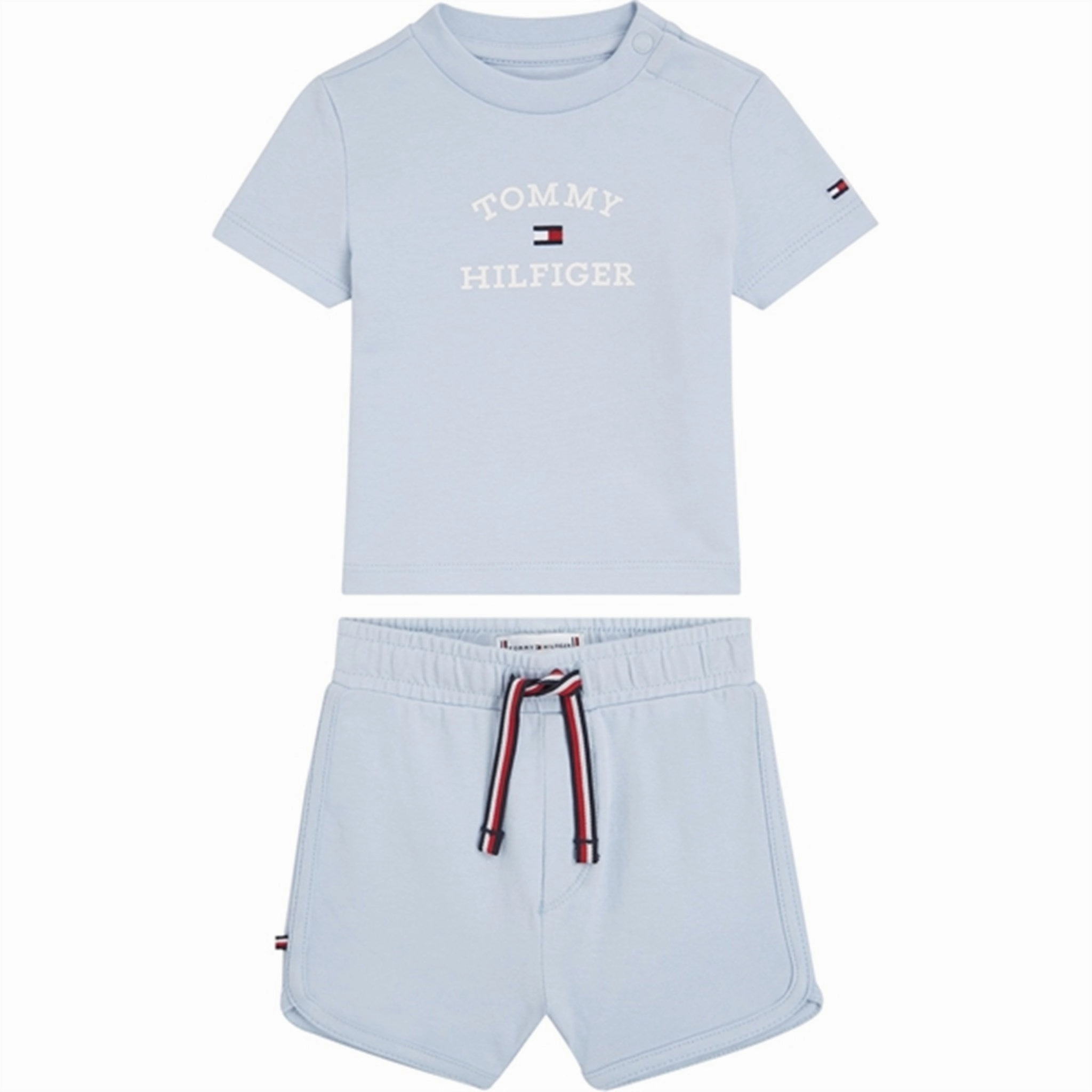 Tommy Hilfiger Baby Th Logo Shorts Set Breezy Blue Summer Mood