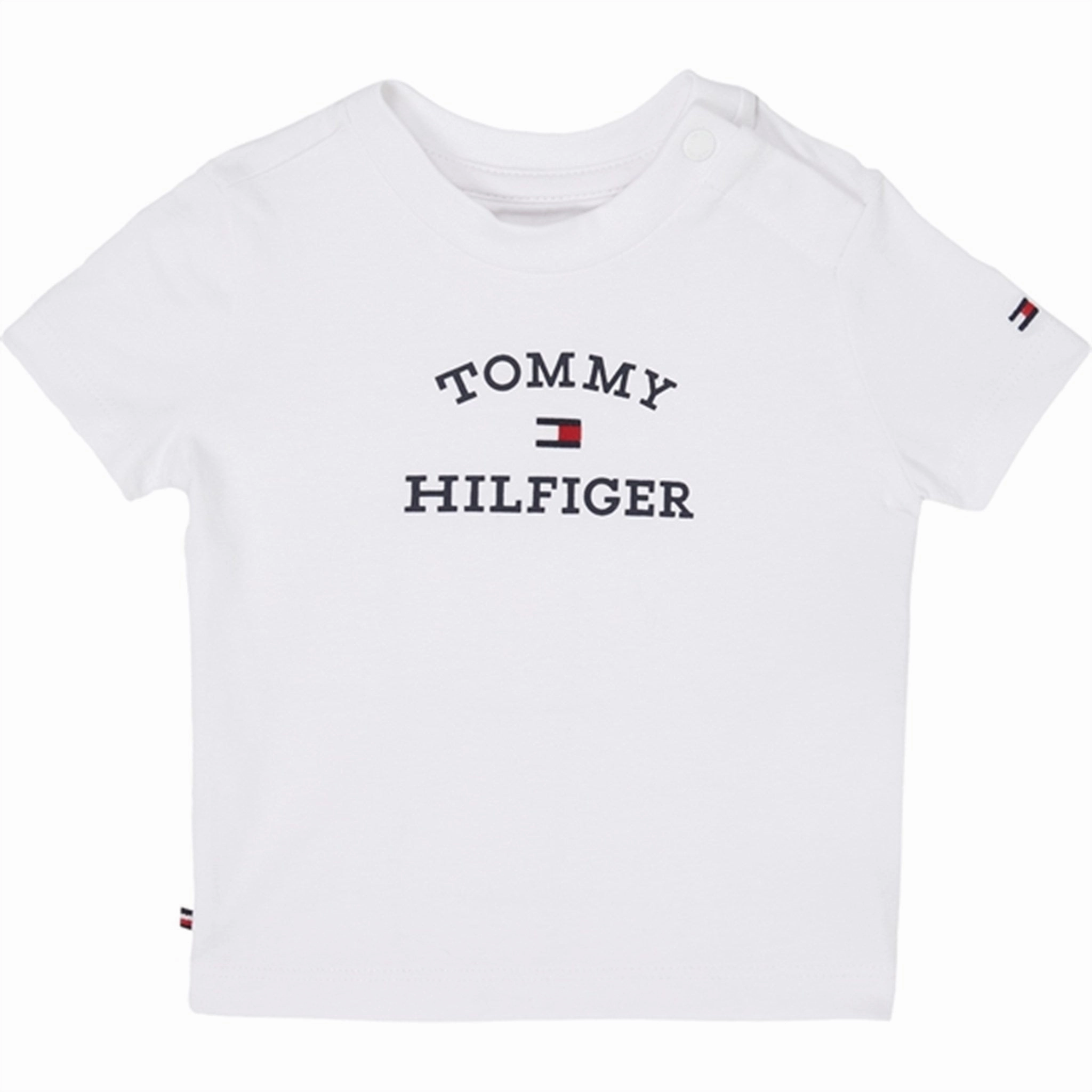Tommy Hilfiger Baby Th Logo T-Shirt White Round neck simplicity Airflow Mesh Panels