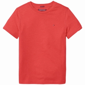 Comfy Casual Wear Sophisticated Casual Tommy Hilfiger Boy Basic CN Tee SS Apple Red Heather
