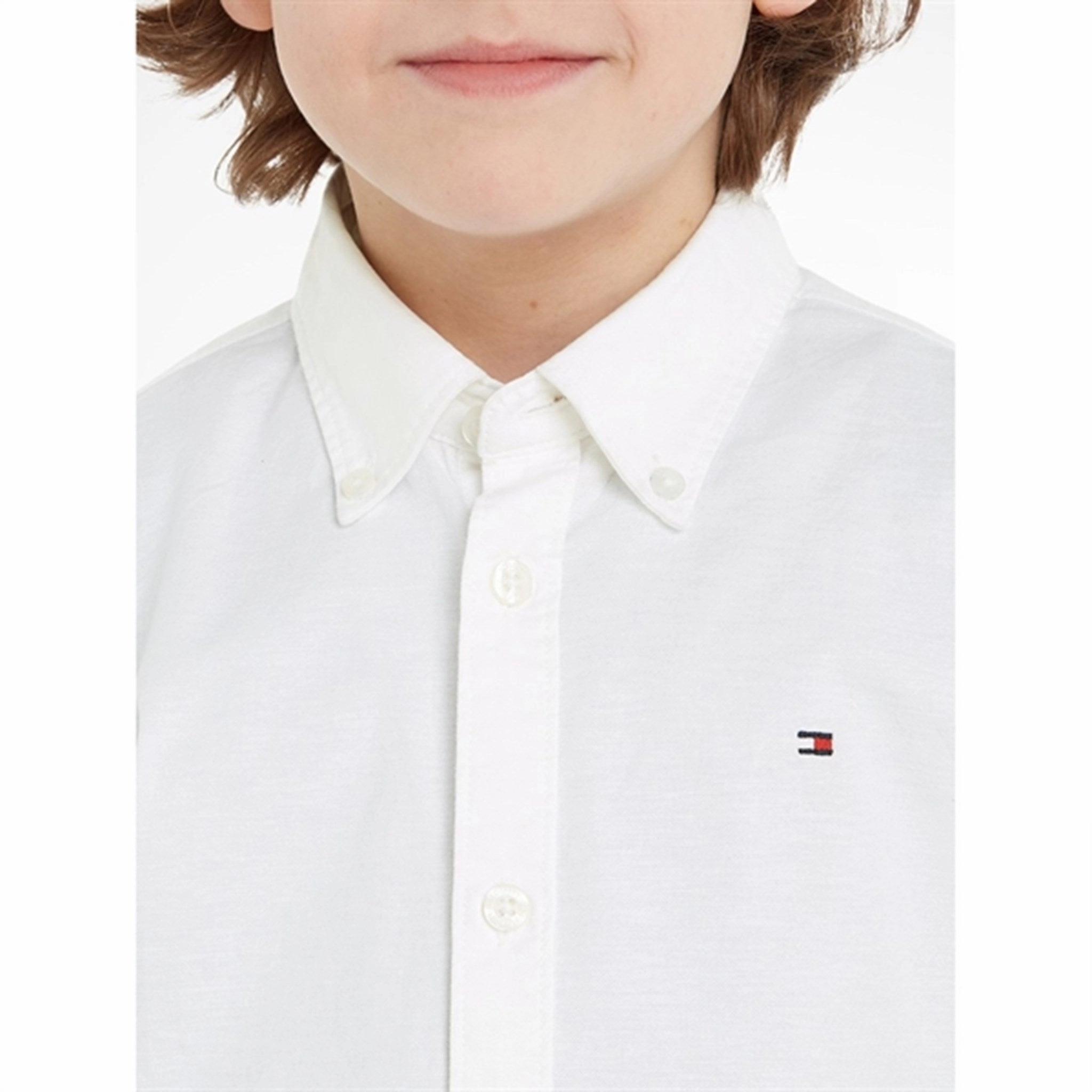 Tommy Hilfiger Boy Stretch Oxford Shirt White Corporate Wear