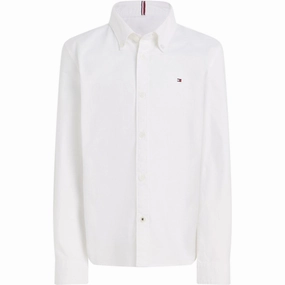 Anti-static Tommy Hilfiger Boy Stretch Oxford Shirt White