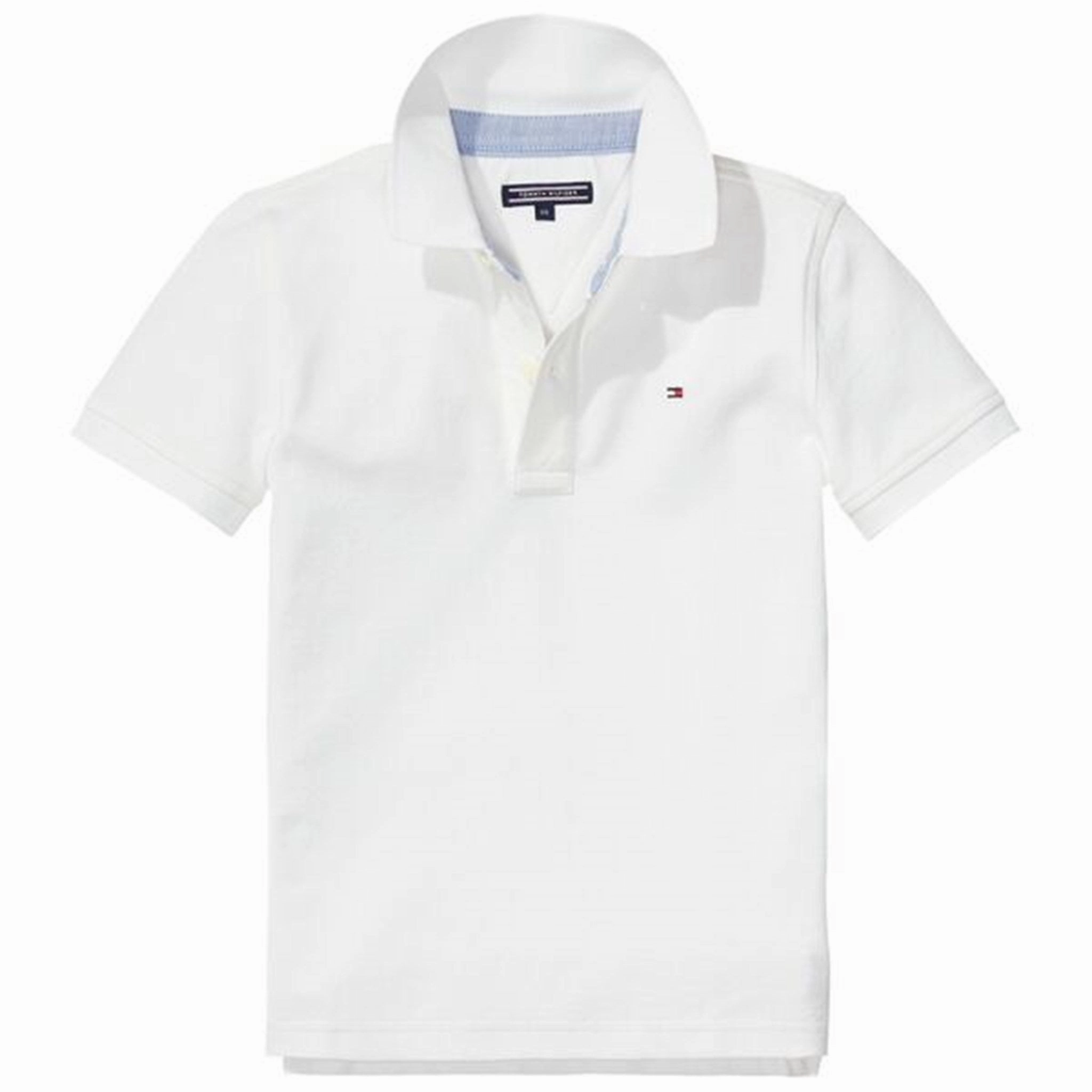 Flexible Ribbed Collar Tommy Hilfiger Boy Tommy Polo SS White