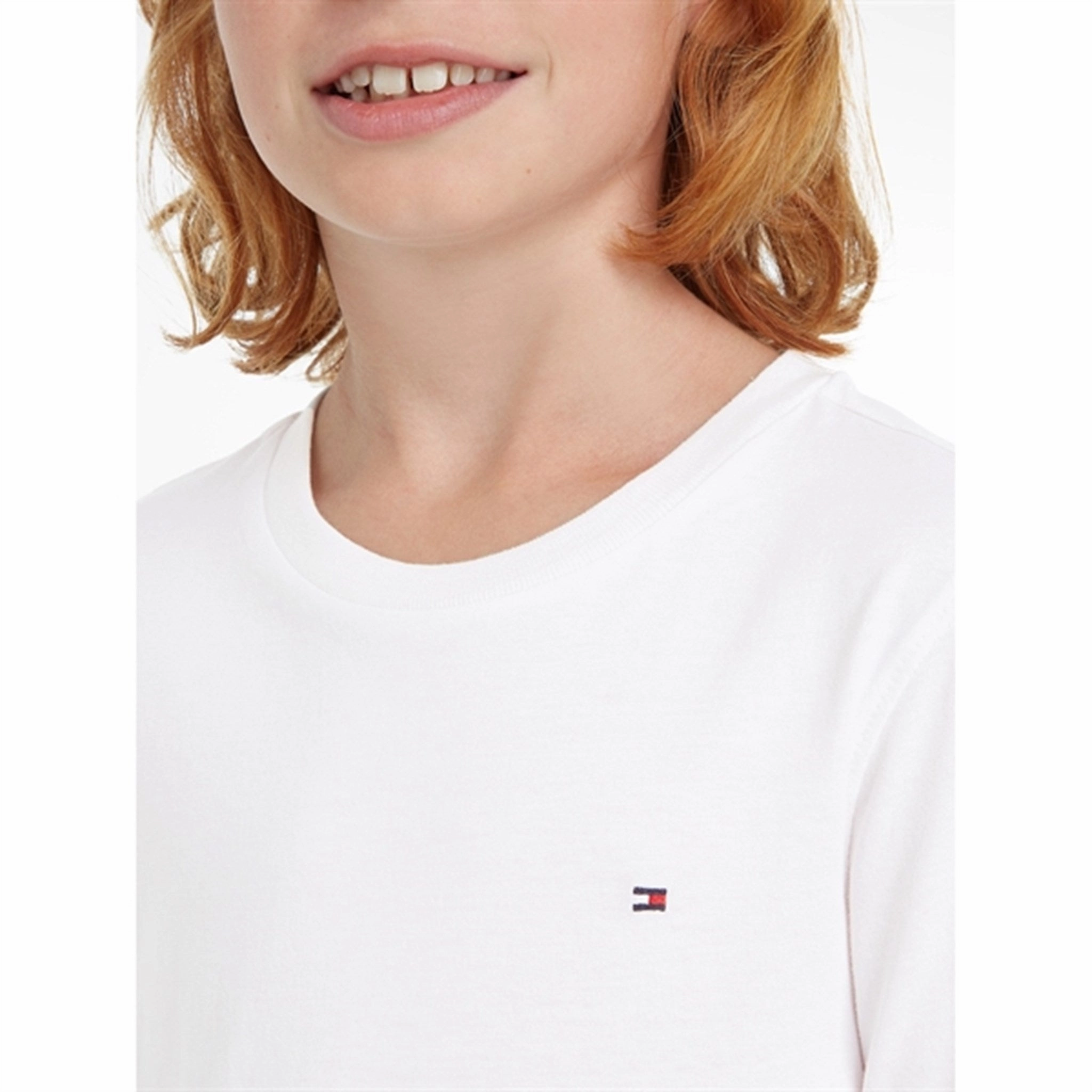 Tommy Hilfiger Boys Basic CN Blouse Bright White Comfort Stretch