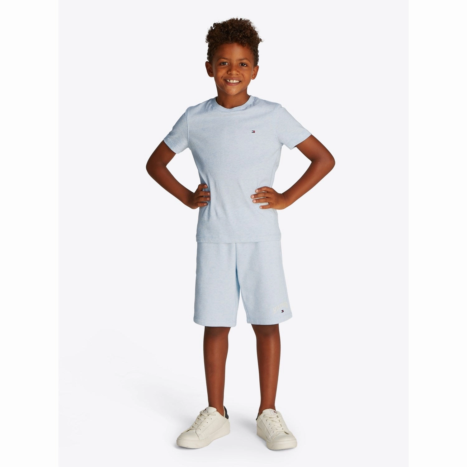 Tommy Hilfiger Breezy Blue Heather Essential Cotton Reg T-Shirt Outdoor Activity