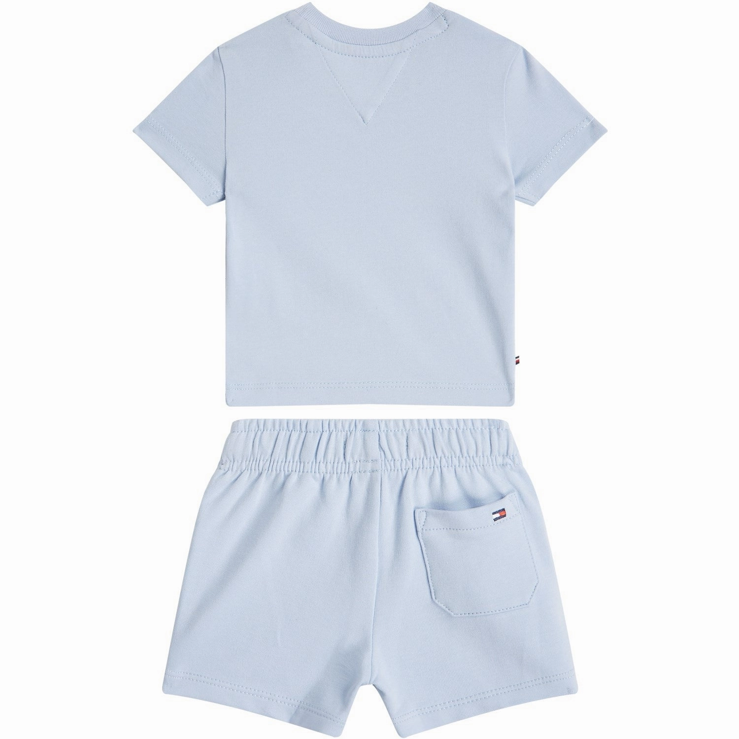 men's clothing Snag Free Fabric Technology Tommy Hilfiger Breezy Blue Monotype Tee And Short Set