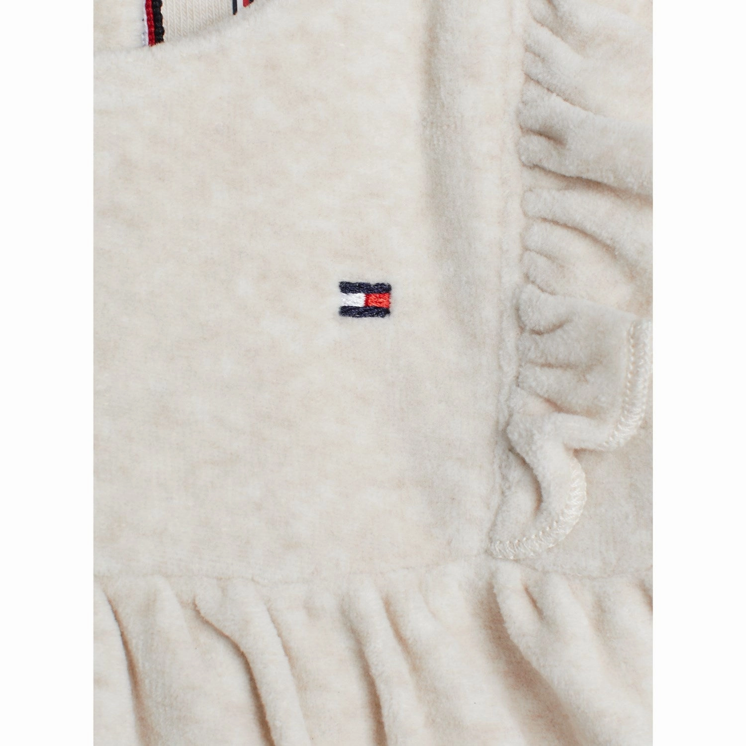 Tommy Hilfiger Country Ivory Heather Velour Dress Mesh Soft Flowing Design