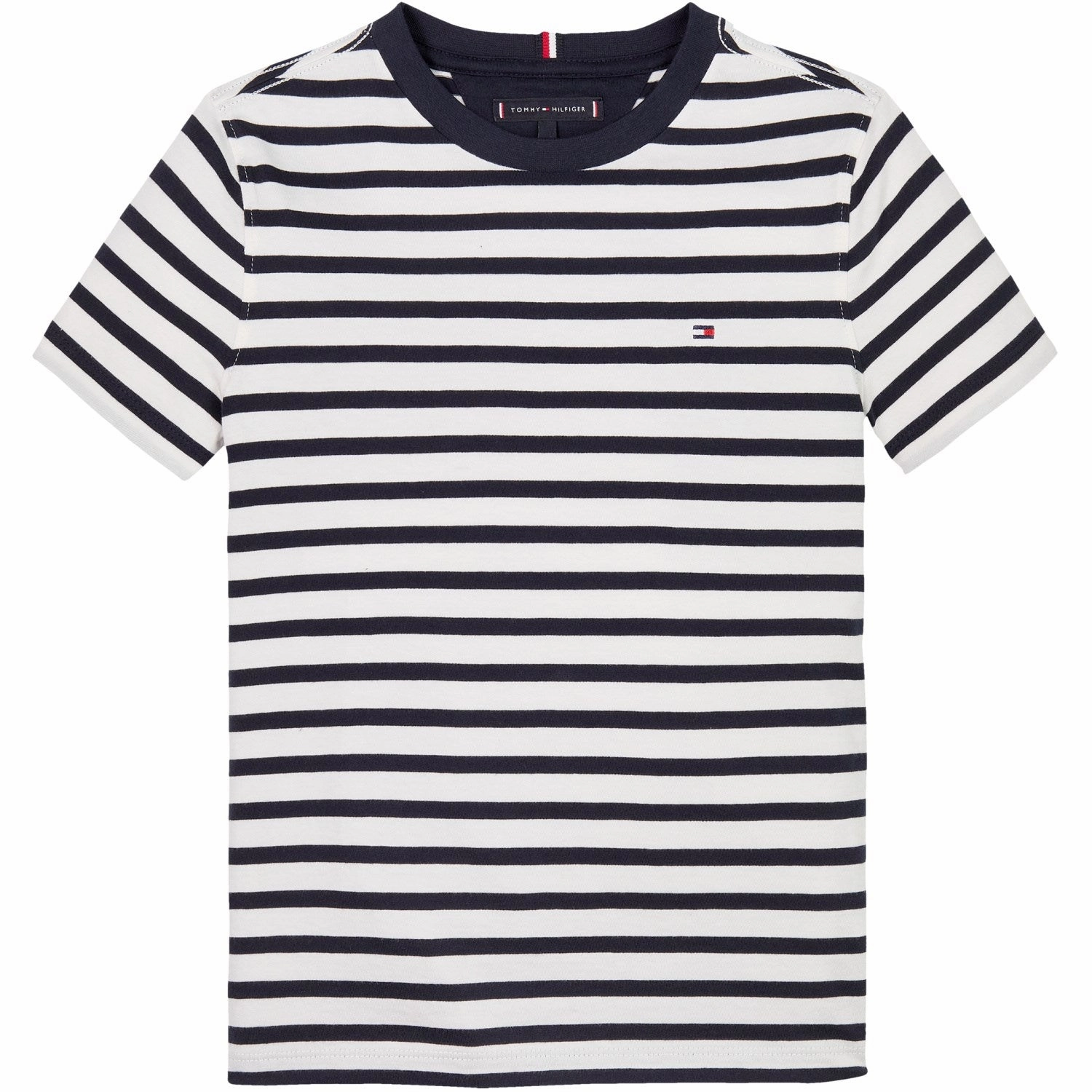 Essential Fit Tommy Hilfiger Dark Night Navy White Breton Stripe Essential Cotton Reg T-Shirt