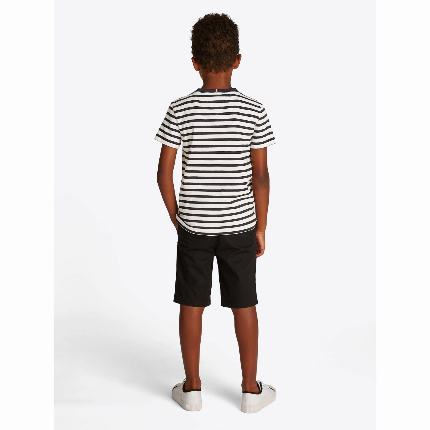 FadeResistantPrint Urban Style Trend Tommy Hilfiger Dark Night Navy White Breton Stripe Essential Cotton Reg T-Shirt