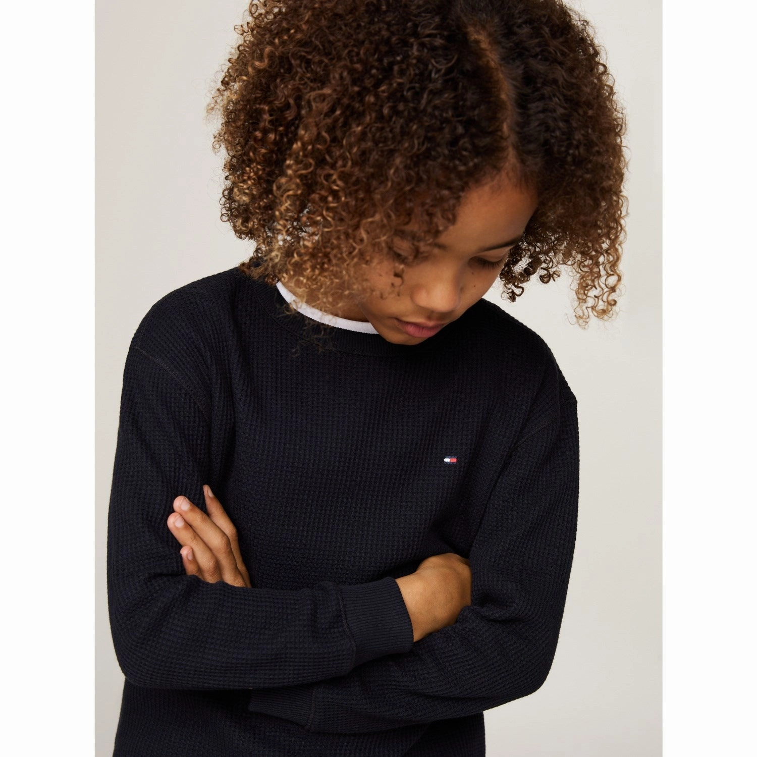 Tommy Hilfiger Desert Sky Flag Mini Waffle Reg Blouse elegant design