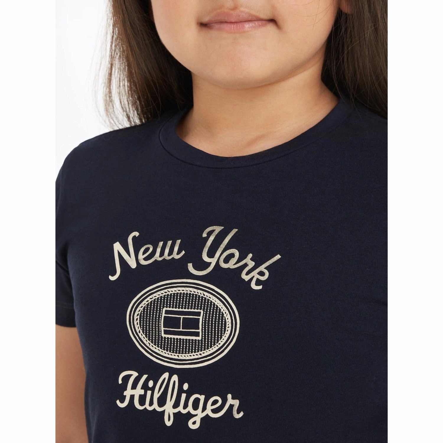 Casual layering piece Modern and Soft Tommy Hilfiger Desert Sky Hilfiger Ny Foil Reg Tee Ss