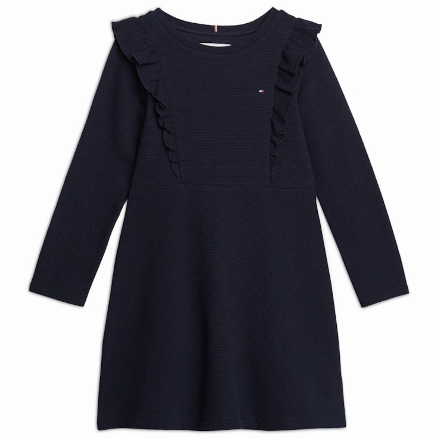 Quilted-Lining Calm Drape Tommy Hilfiger Desert Sky Ruffle Fit & Flare Dress Ls