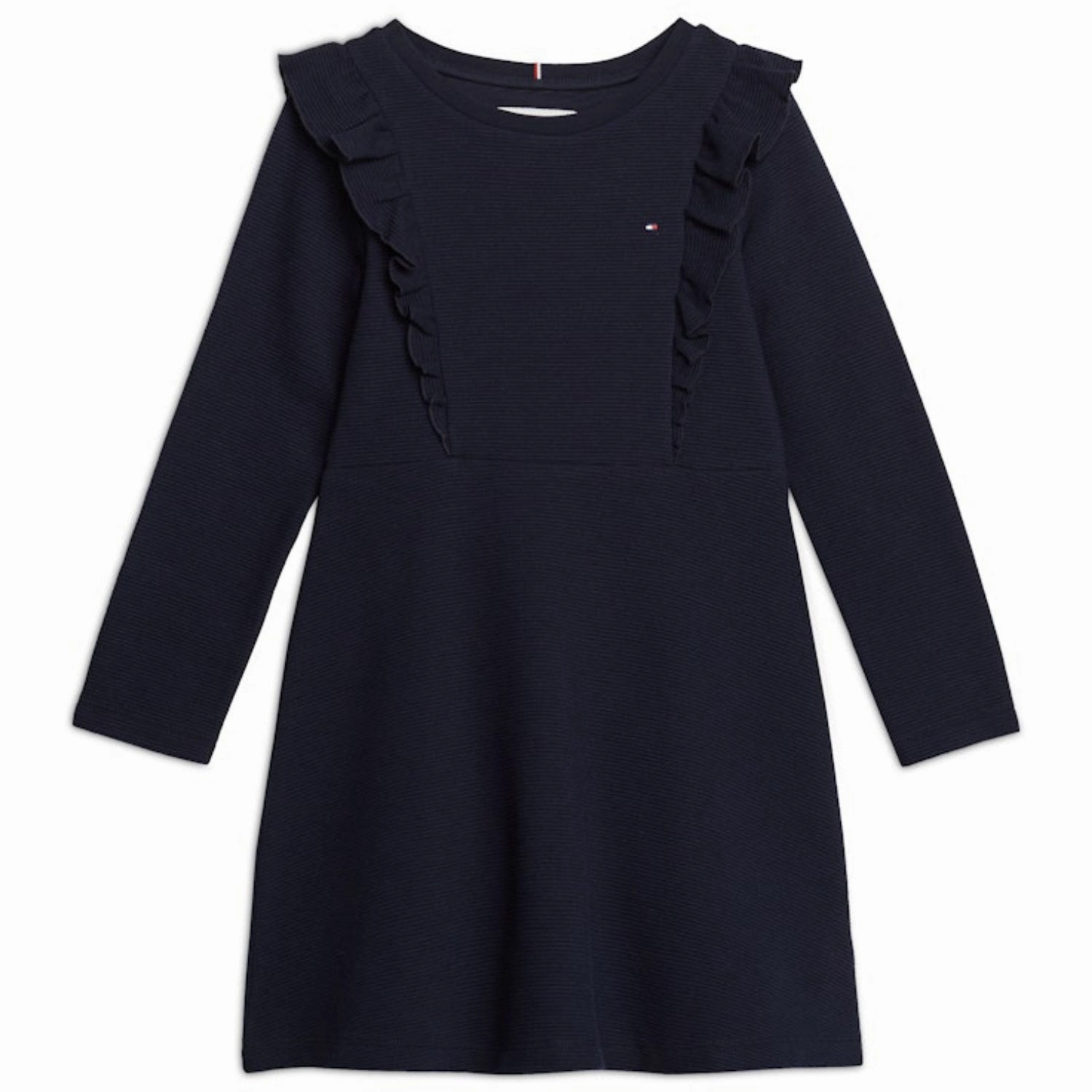 Tommy Hilfiger Desert Sky Ruffle Fit & Flare Dress Ls Seasonal Fit Flexible Layers