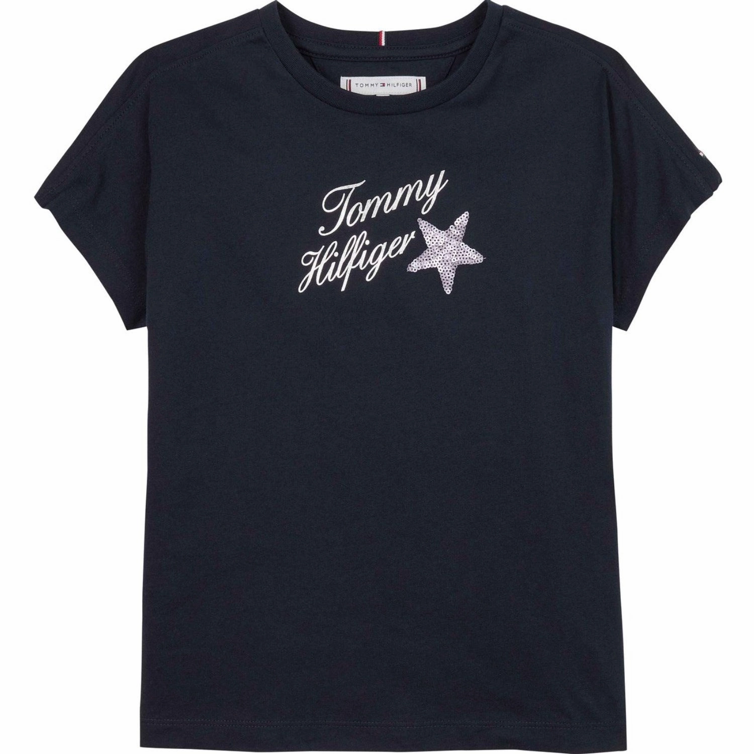 Chic Comfort Wear Fuzz Free Surface Tommy Hilfiger Desert Sky Sequins Foil T-Shirt