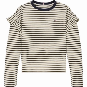 Tommy Hilfiger Desert Sky Stripe Stripe Blouse Tailored Cuffs