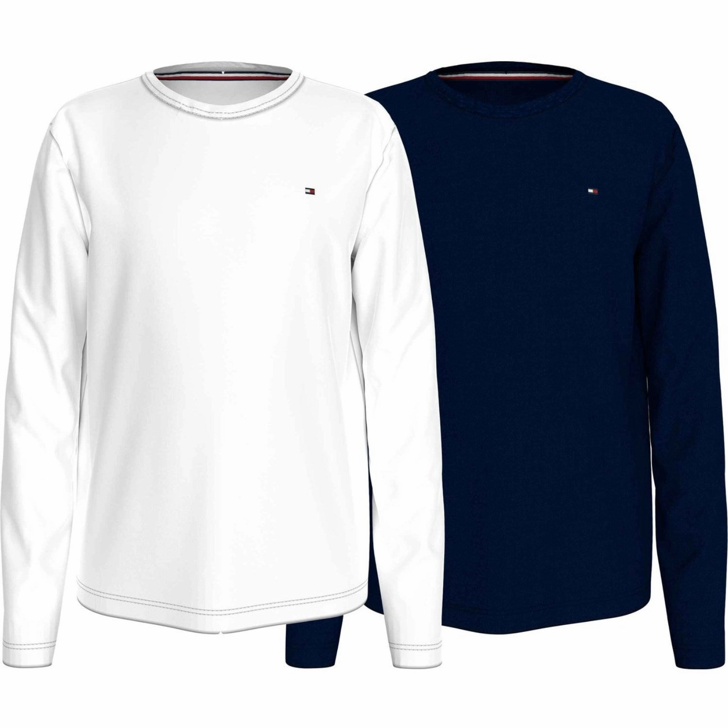 Tommy Hilfiger Desert Sky/White 2-Pack Cn Blouse Durable Button Closures