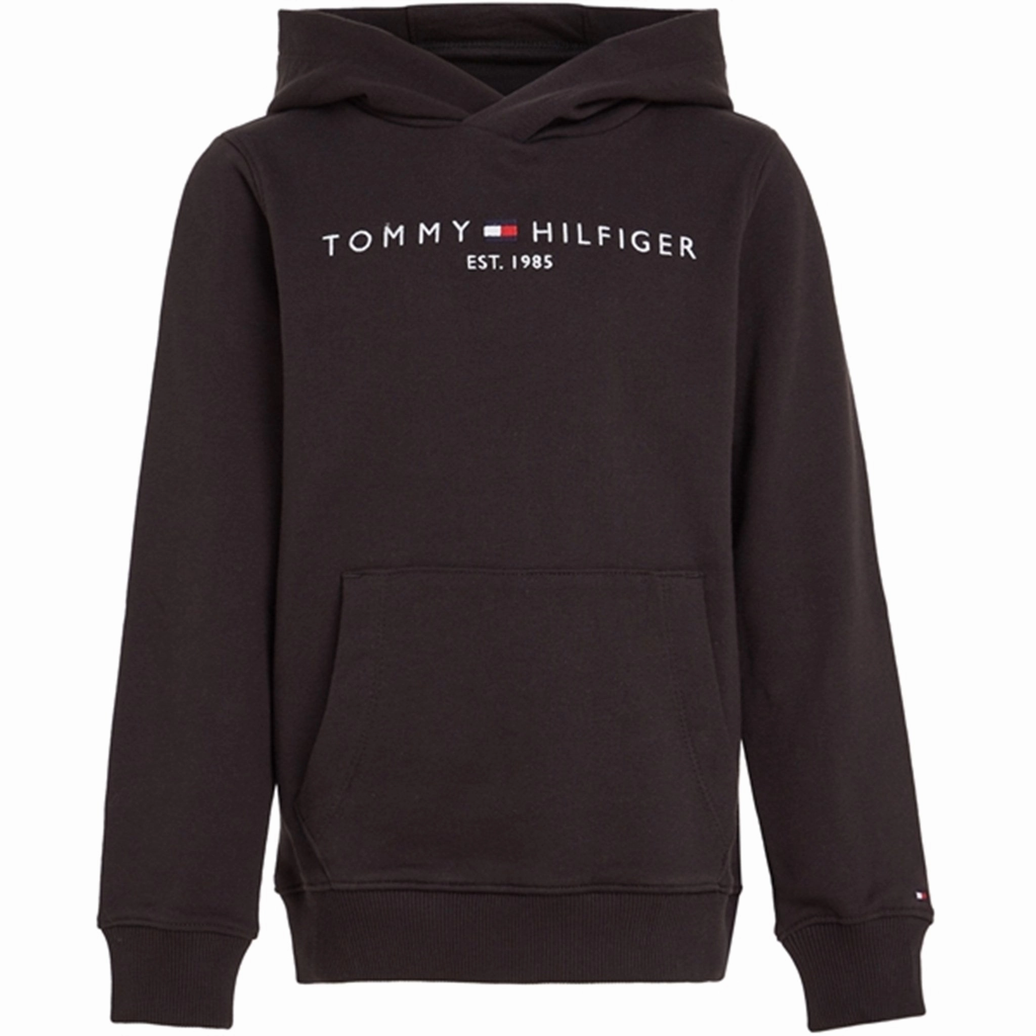 Double Needle Stitching Tommy Hilfiger Essential Hoodie Black