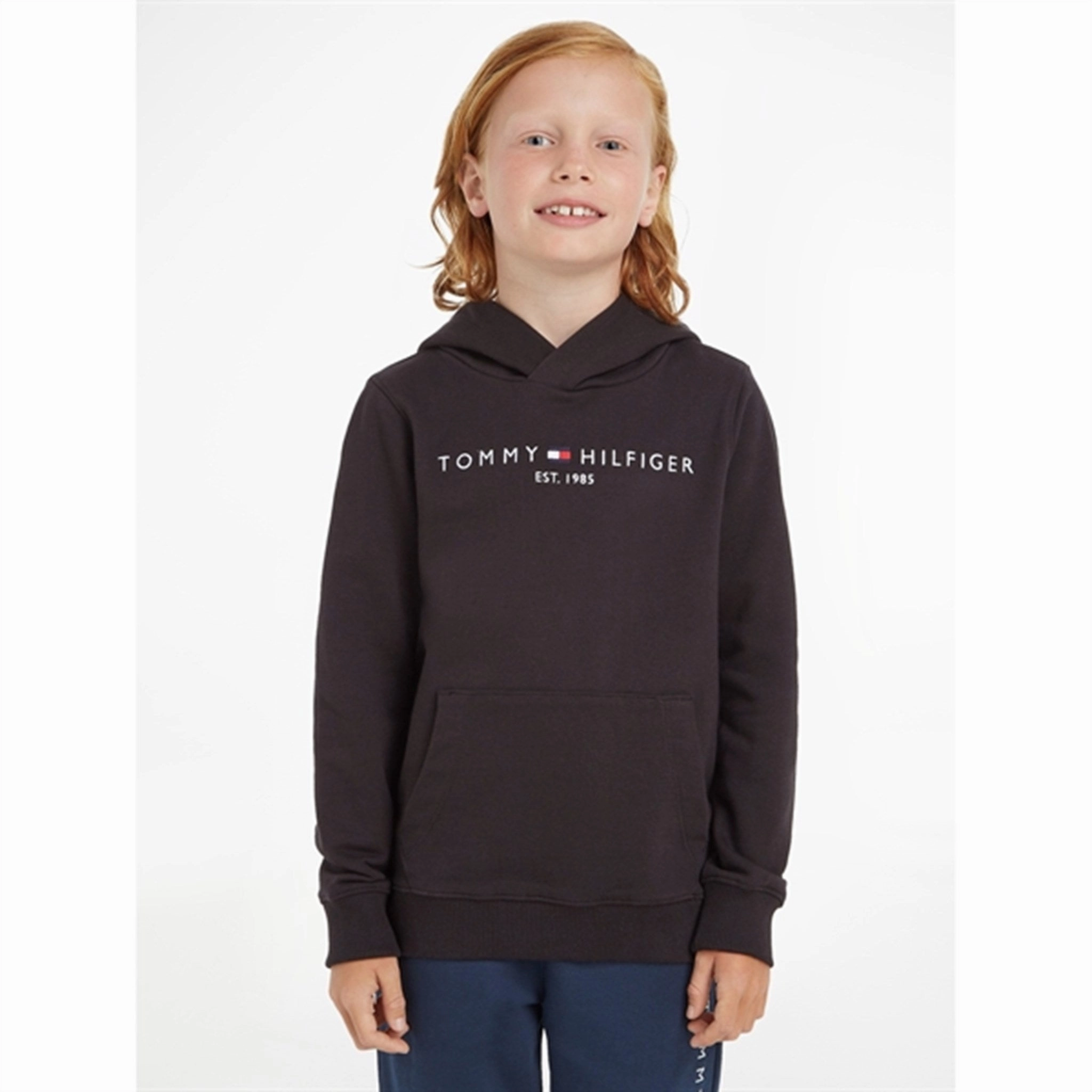 Tommy Hilfiger Essential Hoodie Black Flex Fit Fabric