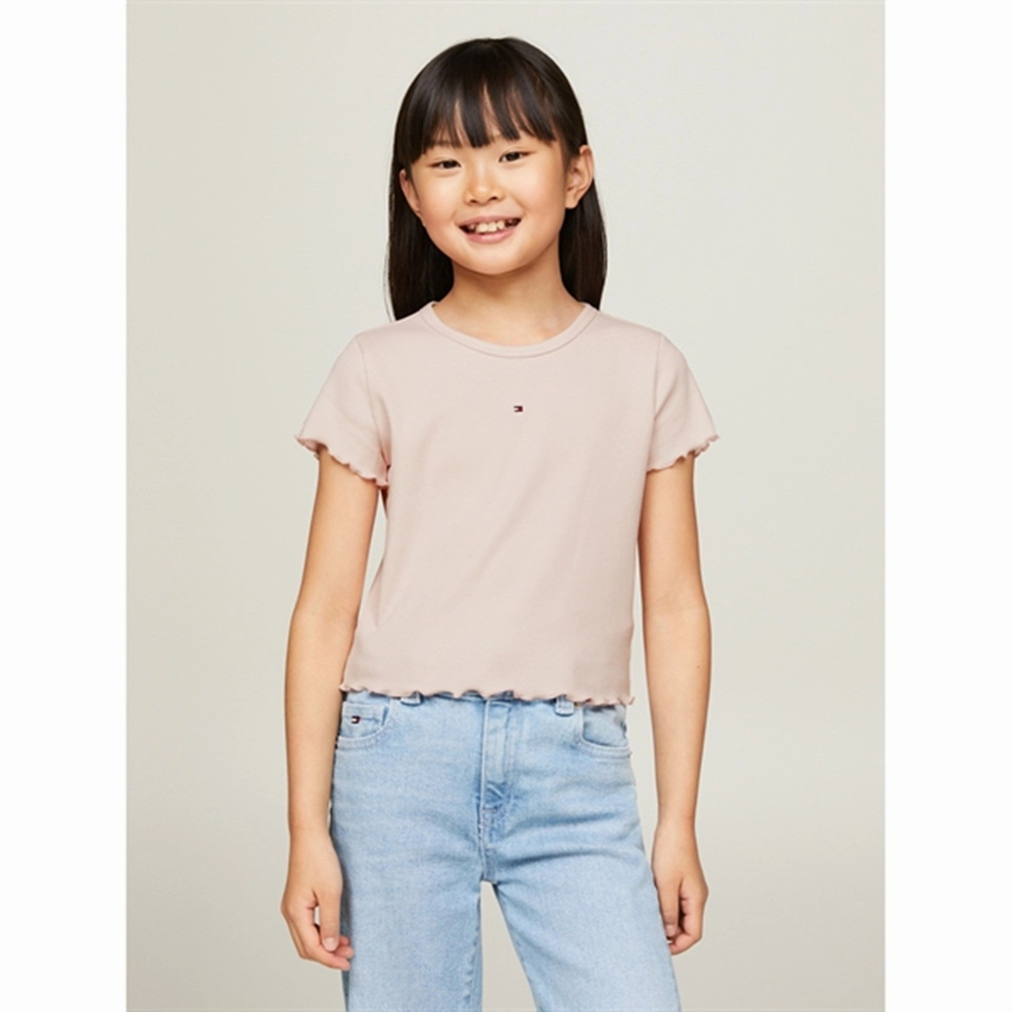 Comfort Design Trendy popularity Tommy Hilfiger Essential Rib Blouse Whimsy Pink