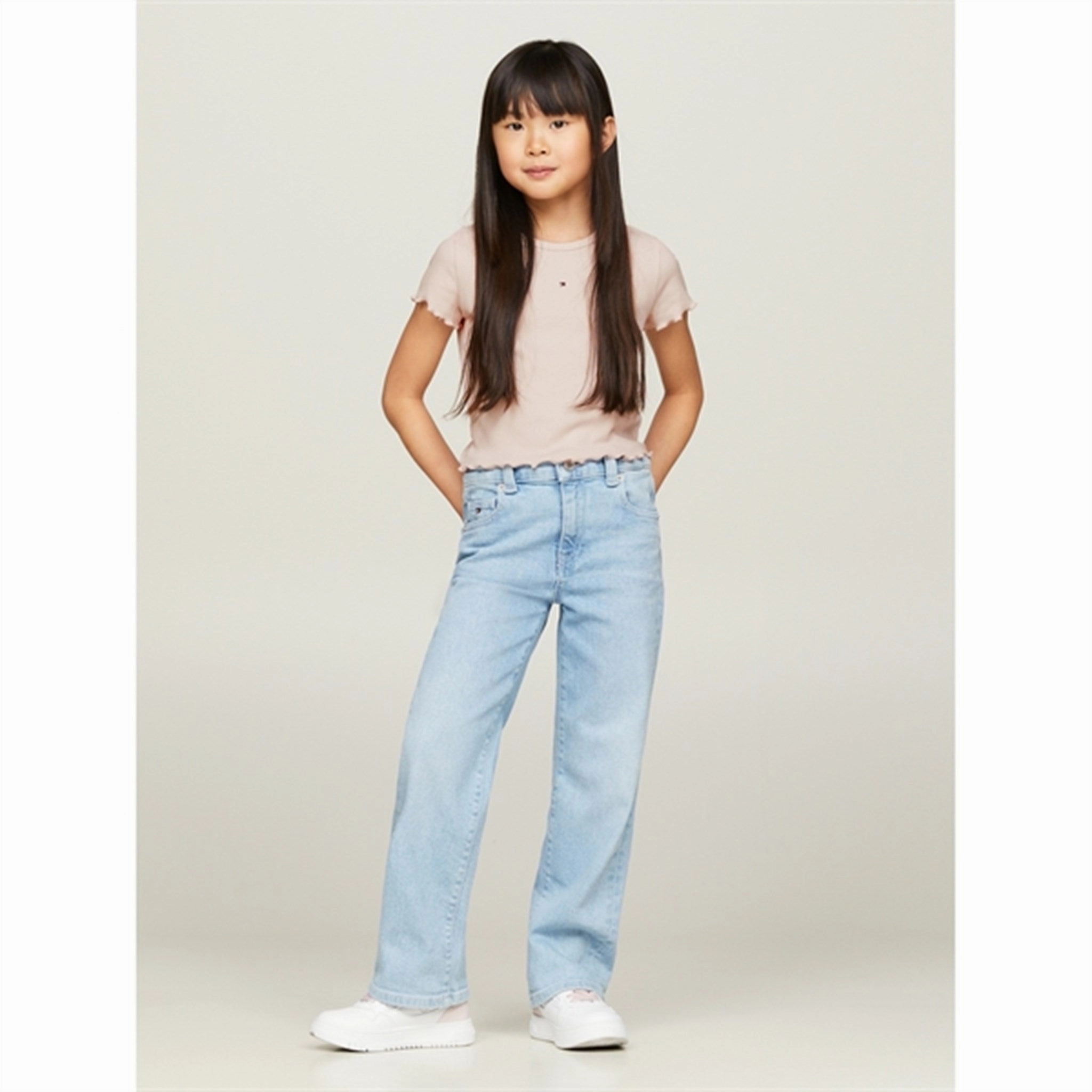 Tommy Hilfiger Essential Rib Blouse Whimsy Pink Layered Wear