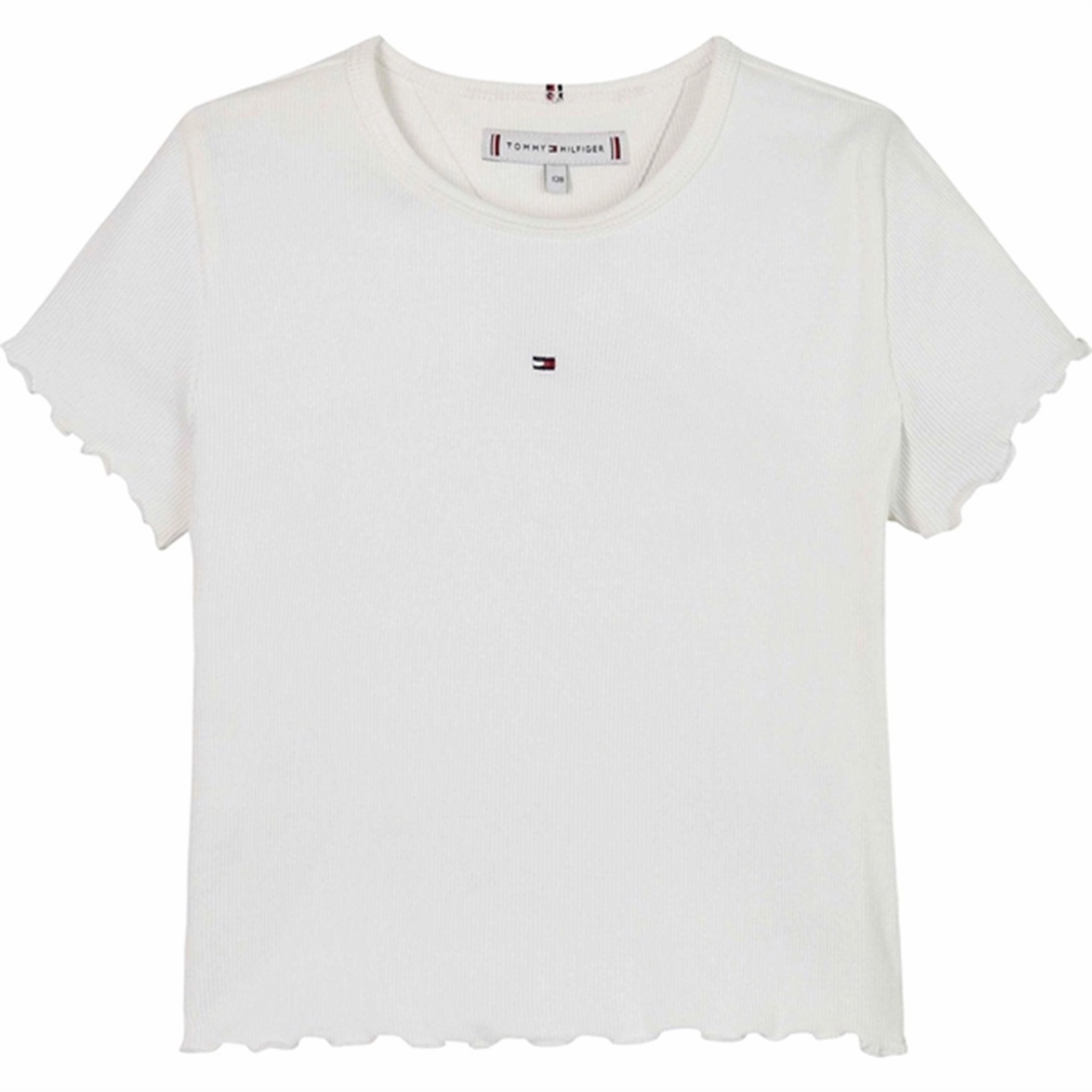 Relaxed Outfit Classic Tommy Hilfiger Essential Rib Blouse White