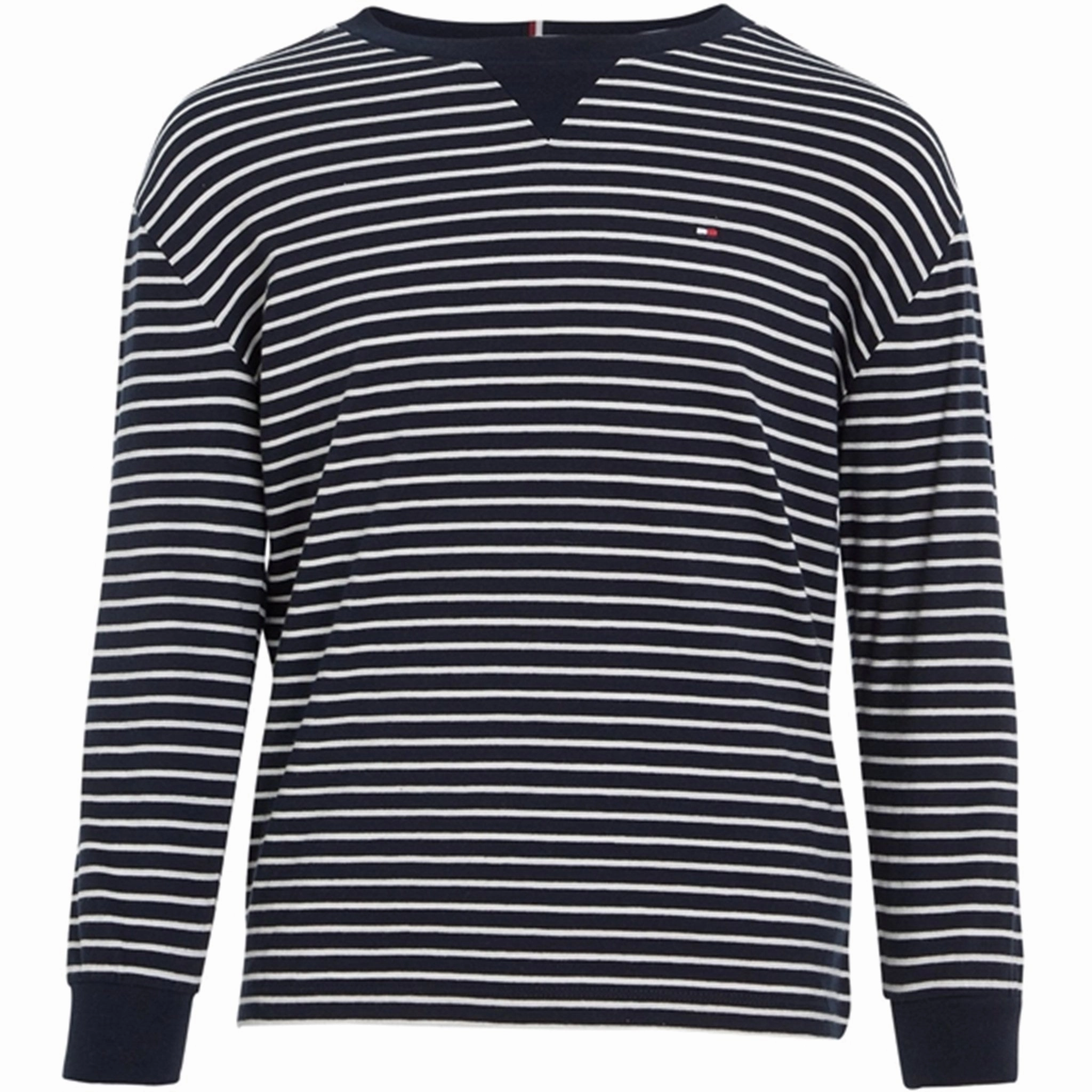 Tommy Hilfiger Essential Stripes Blouse Navy / White Stripes Eco Friendly Production Gender Neutral
