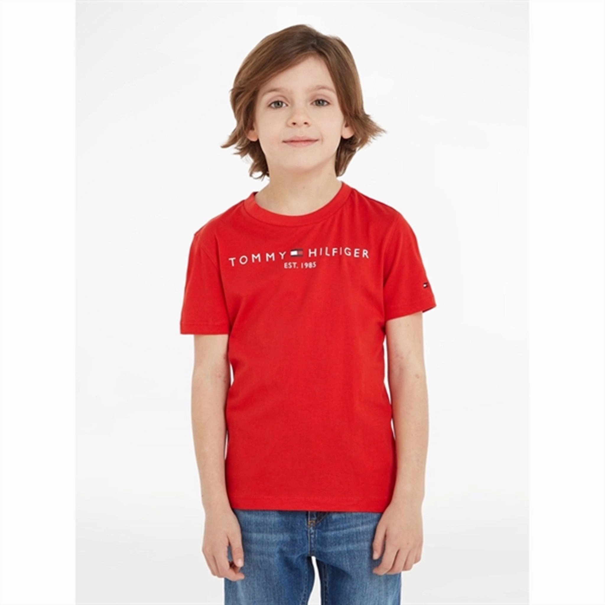 Soft Wearable Tommy Hilfiger Essential T-Shirt Deep Crimson