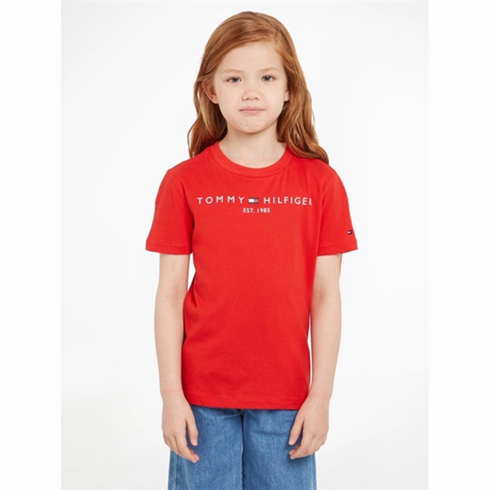 Tommy Hilfiger Essential T-Shirt Deep Crimson Minimalist Comfort