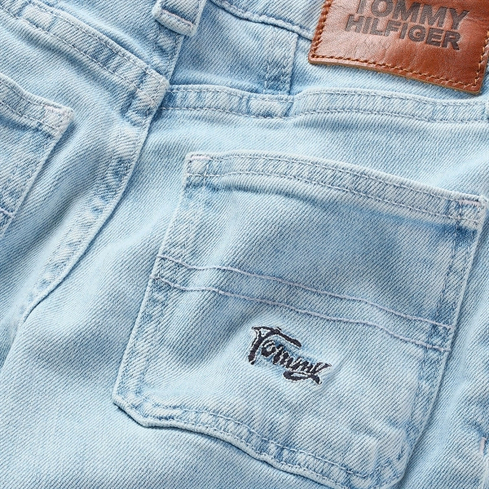 Tommy Hilfiger Girlfriend Bleached Hemp Jeans Hempbleach Stretch Unisex Wear Classic Wear