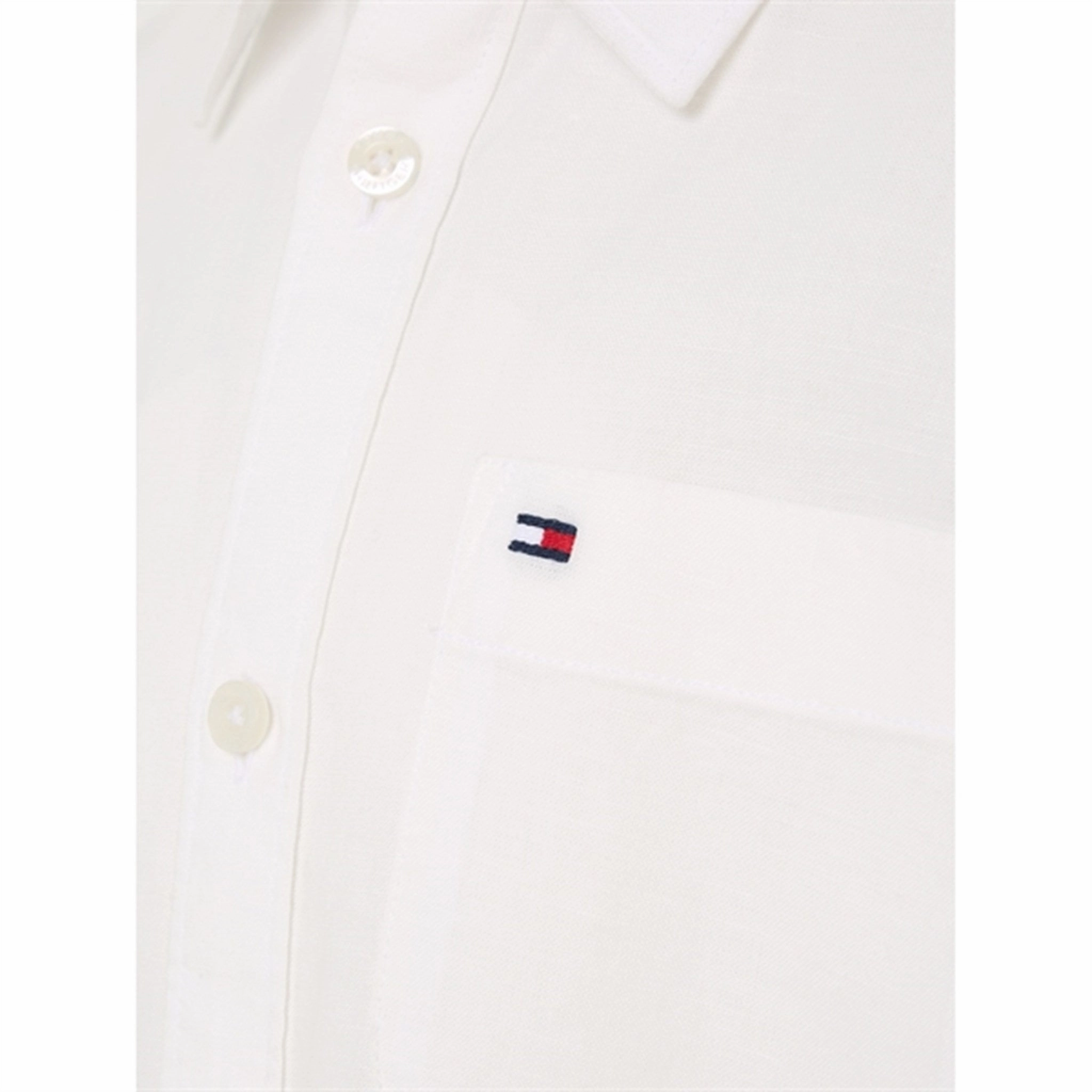 Double Stitched Hems Tommy Hilfiger Hemp Shirt White