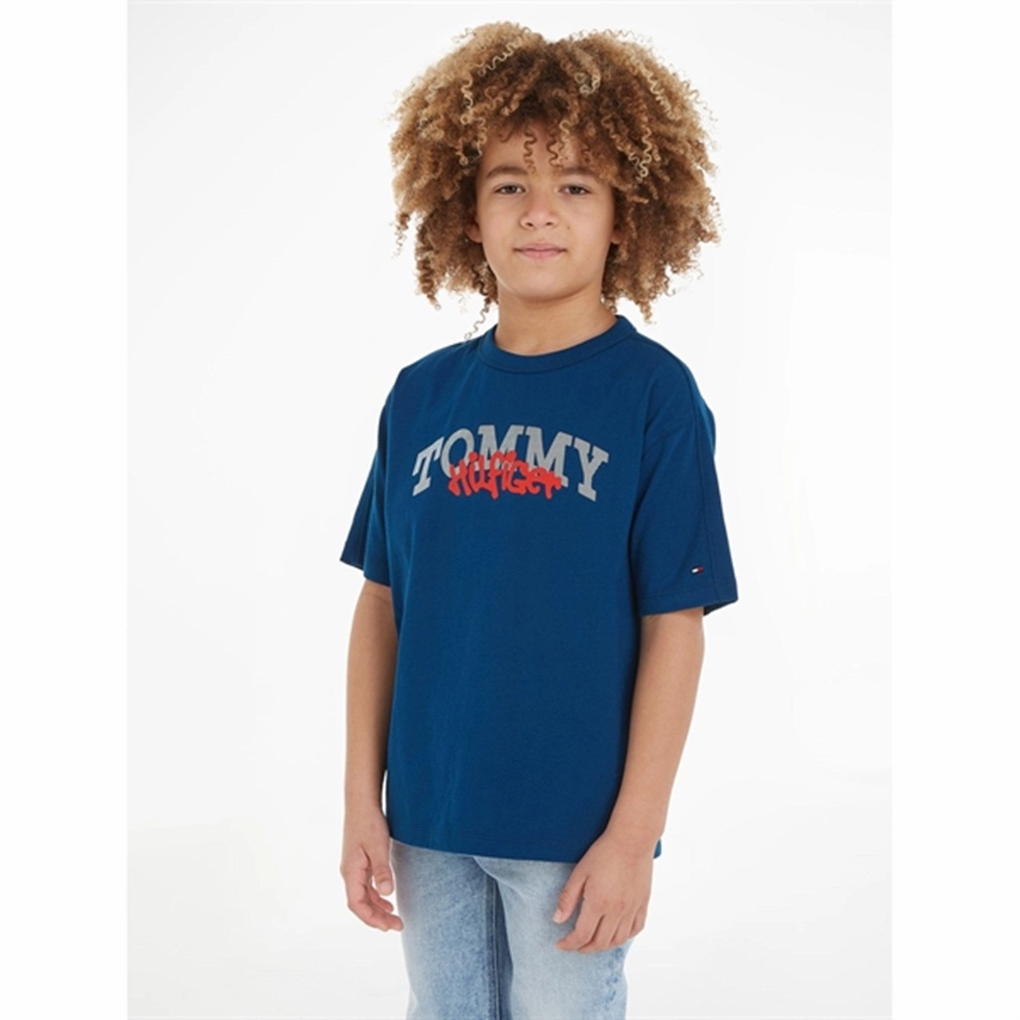 soft look Tommy Hilfiger Hilfiger Graffiti T-Shirt Deep Indigo