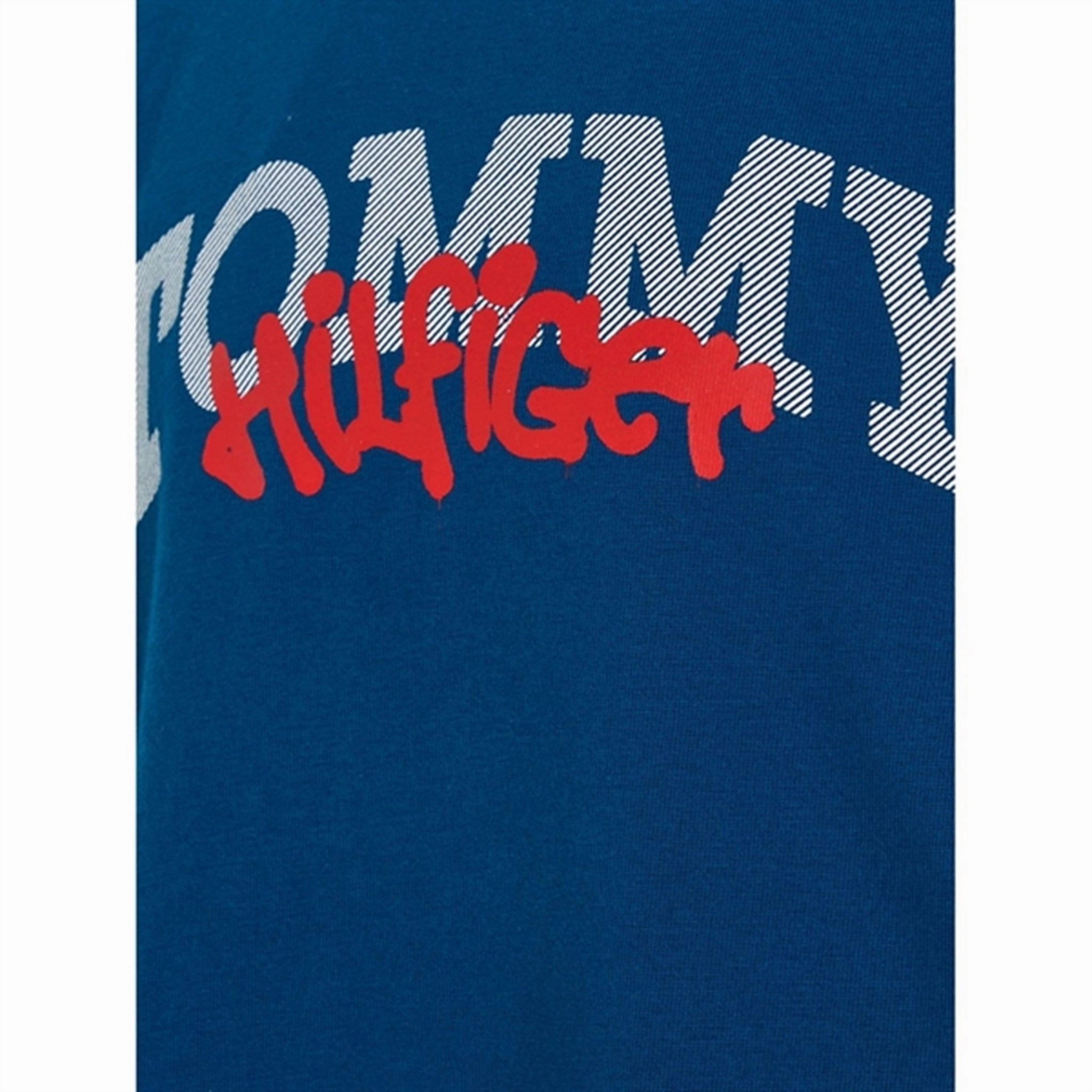 Cool and Comfortable Tommy Hilfiger Hilfiger Graffiti T-Shirt Deep Indigo