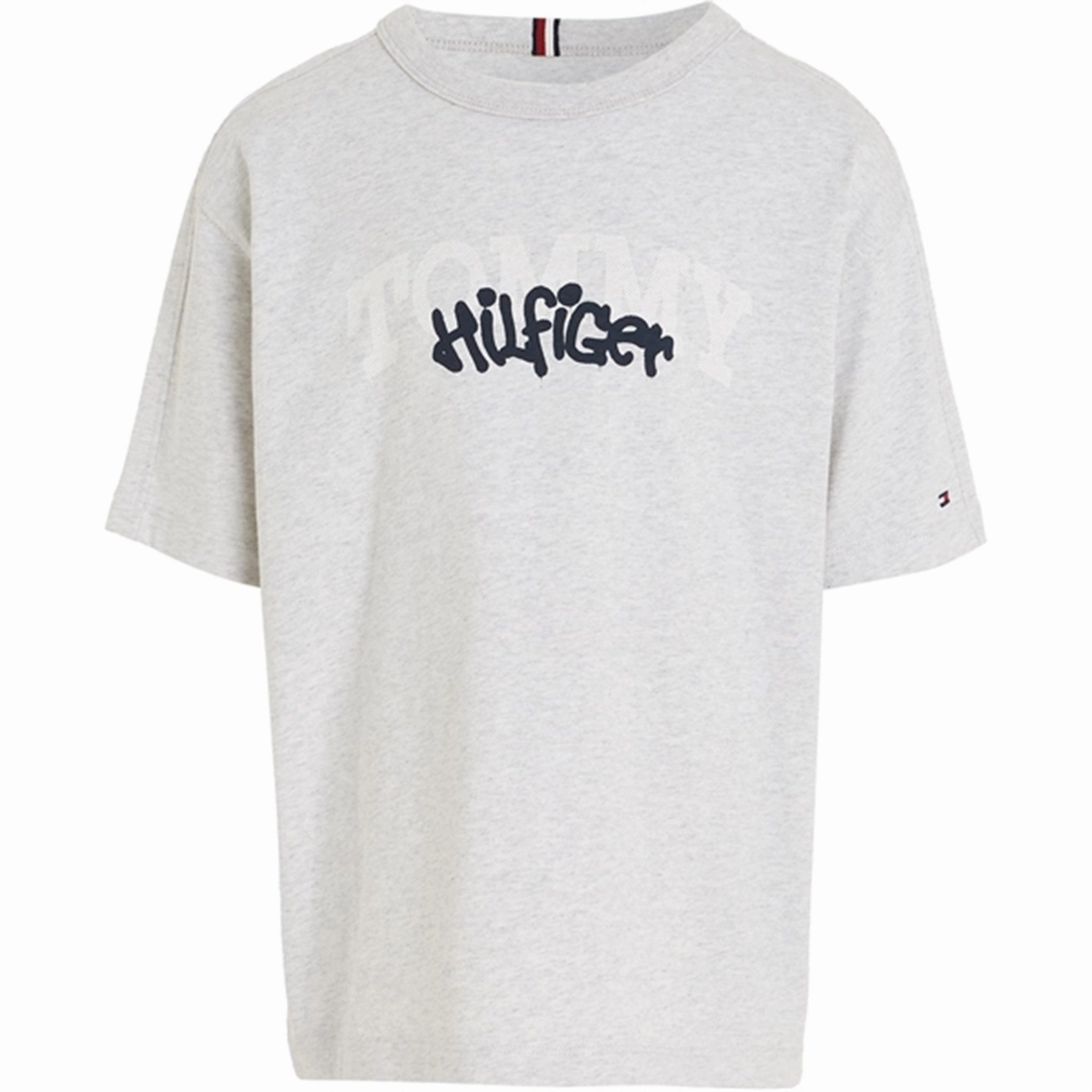 OversizedSilhouette Tommy Hilfiger Hilfiger Graffiti T-Shirt New Light Grey Heather