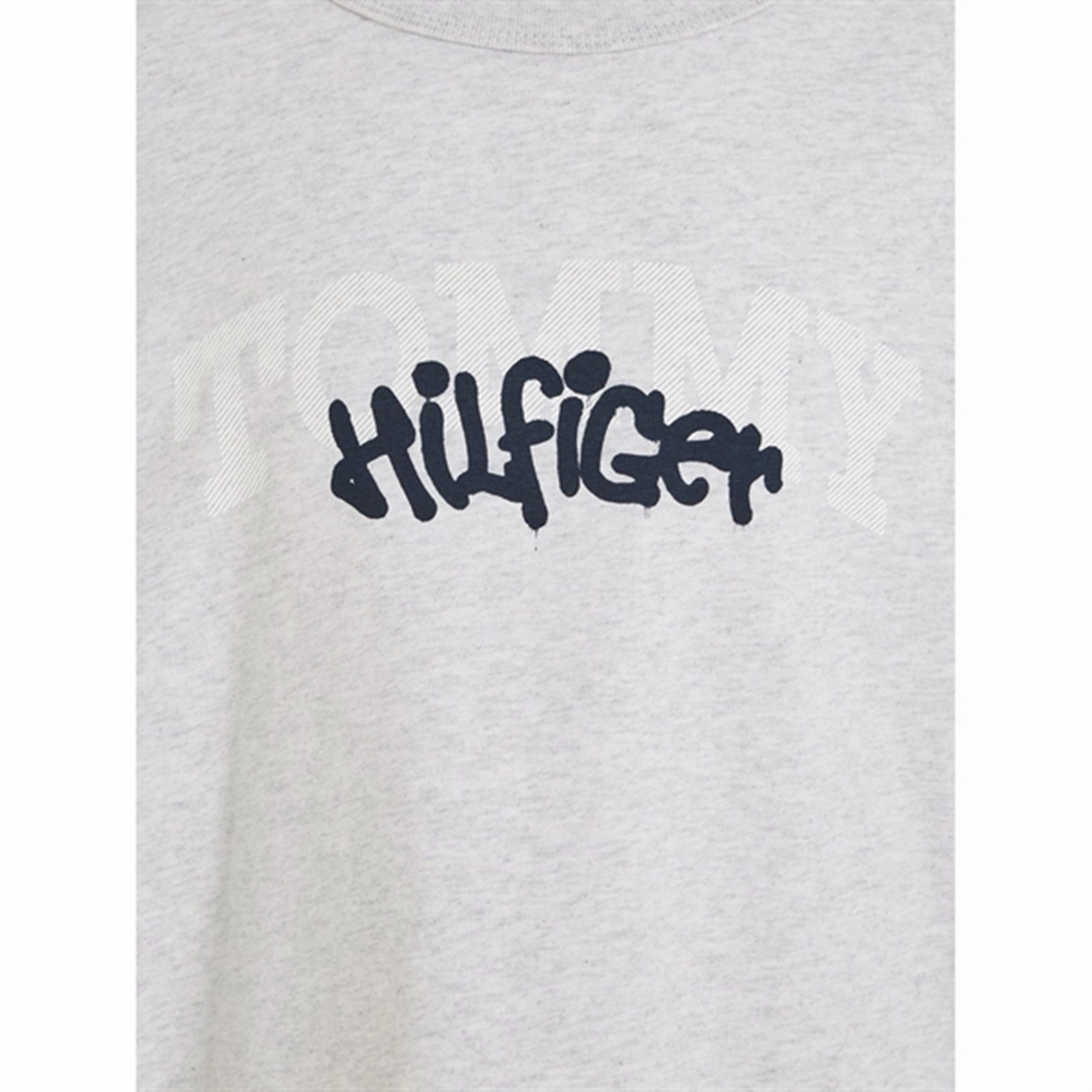 Tommy Hilfiger Hilfiger Graffiti T-Shirt New Light Grey Heather Adult Wear