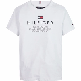 Tommy Hilfiger Logo T-shirt White Beach Wear Perfect for Any Outfit