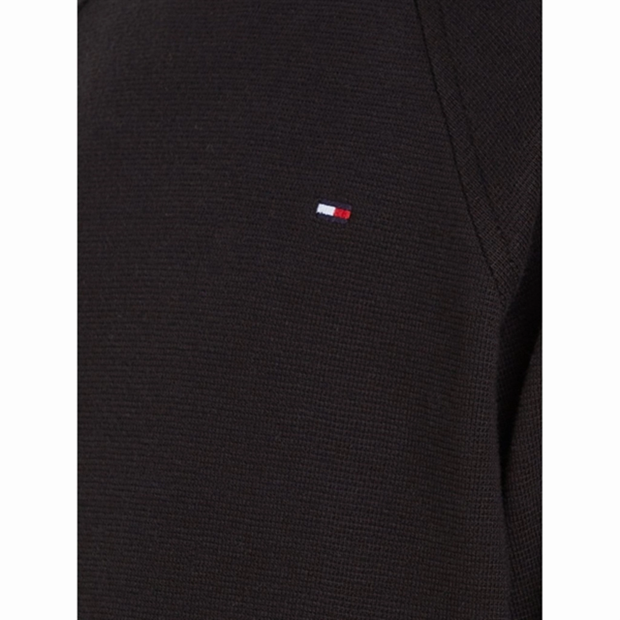 Tommy Hilfiger Mini Waffle T-Shirt Black Yoga flexibility