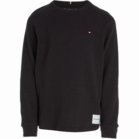 Casual Choice Tommy Hilfiger Mini Waffle T-Shirt Black