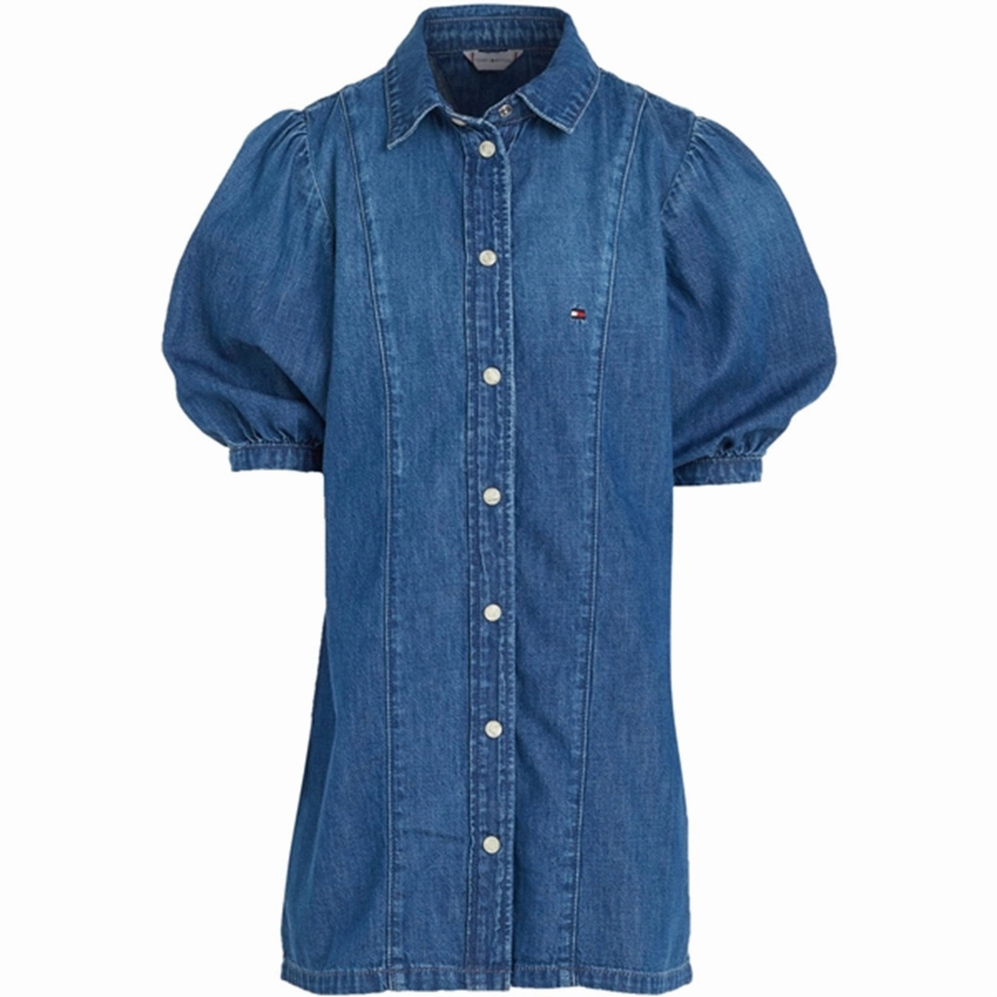 Sophisticated Design Tommy Hilfiger Puff?rme Denim Dress Marinebluecloth