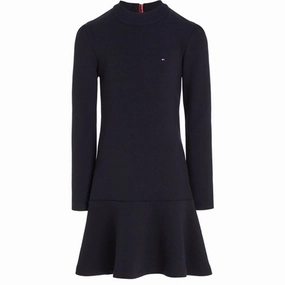 Light Fabrication Tommy Hilfiger Punto Dropped Waist Dress Desert Sky