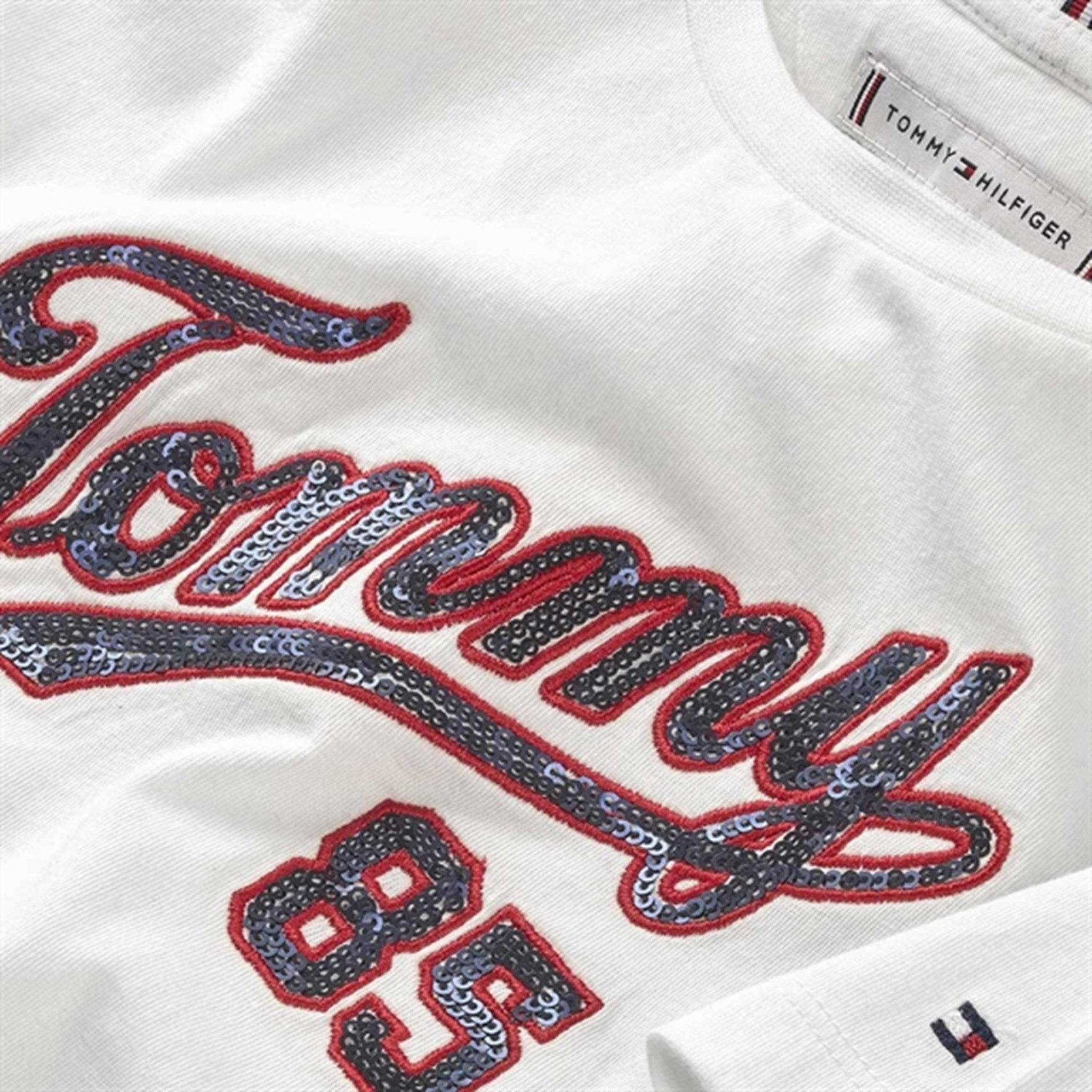 thermal NonIrritatingTags Tommy Hilfiger Sequins T-Shirt White